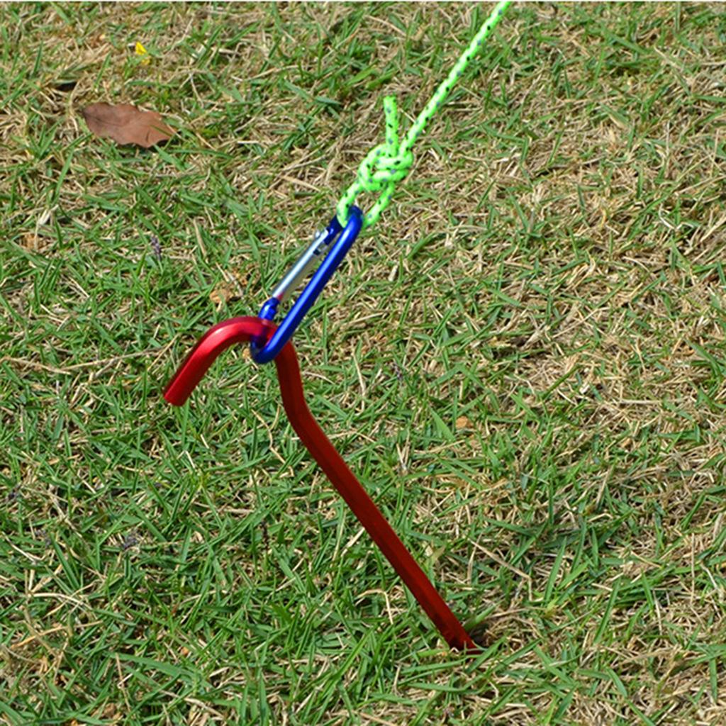 5pcs Aluminum Tent Stakes Pegs Ground Nails for Camping Awning 18cm Red