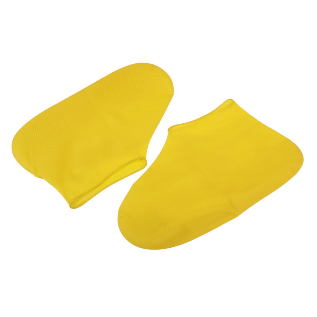Unisex Disposable Boot & Shoe Covers Waterproof Slip Resistant Shoe Booties Yellow M