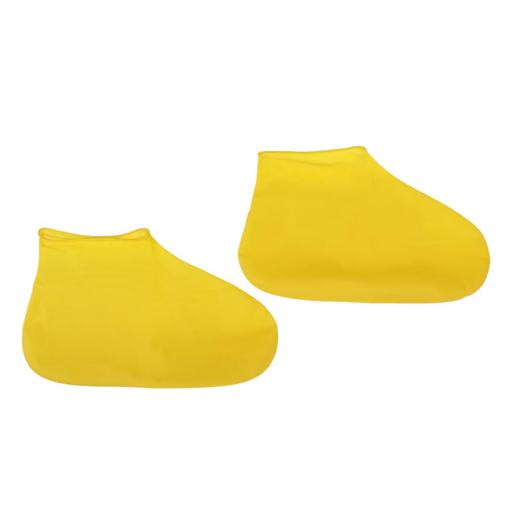 Unisex Disposable Boot & Shoe Covers Waterproof Slip Resistant Shoe Booties Yellow M