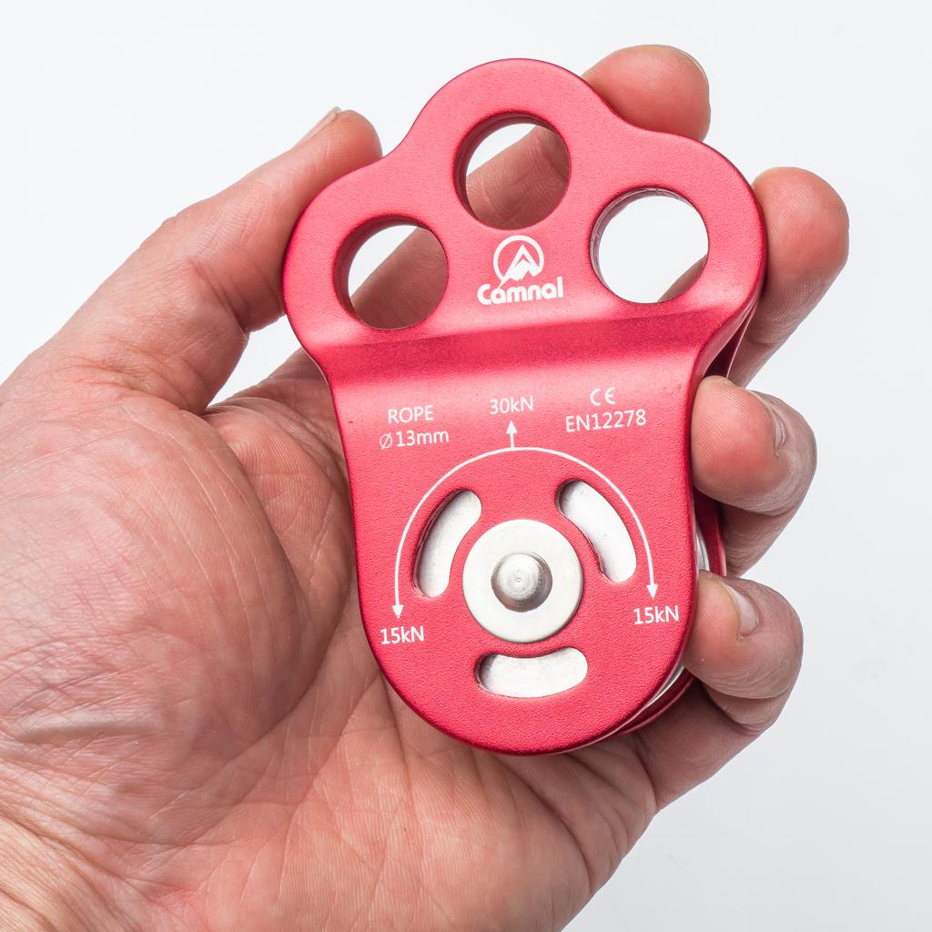 30KN Single Climbing Zip Line 13mm Rope Wire Cable Trolley Pulley Dual 25KN