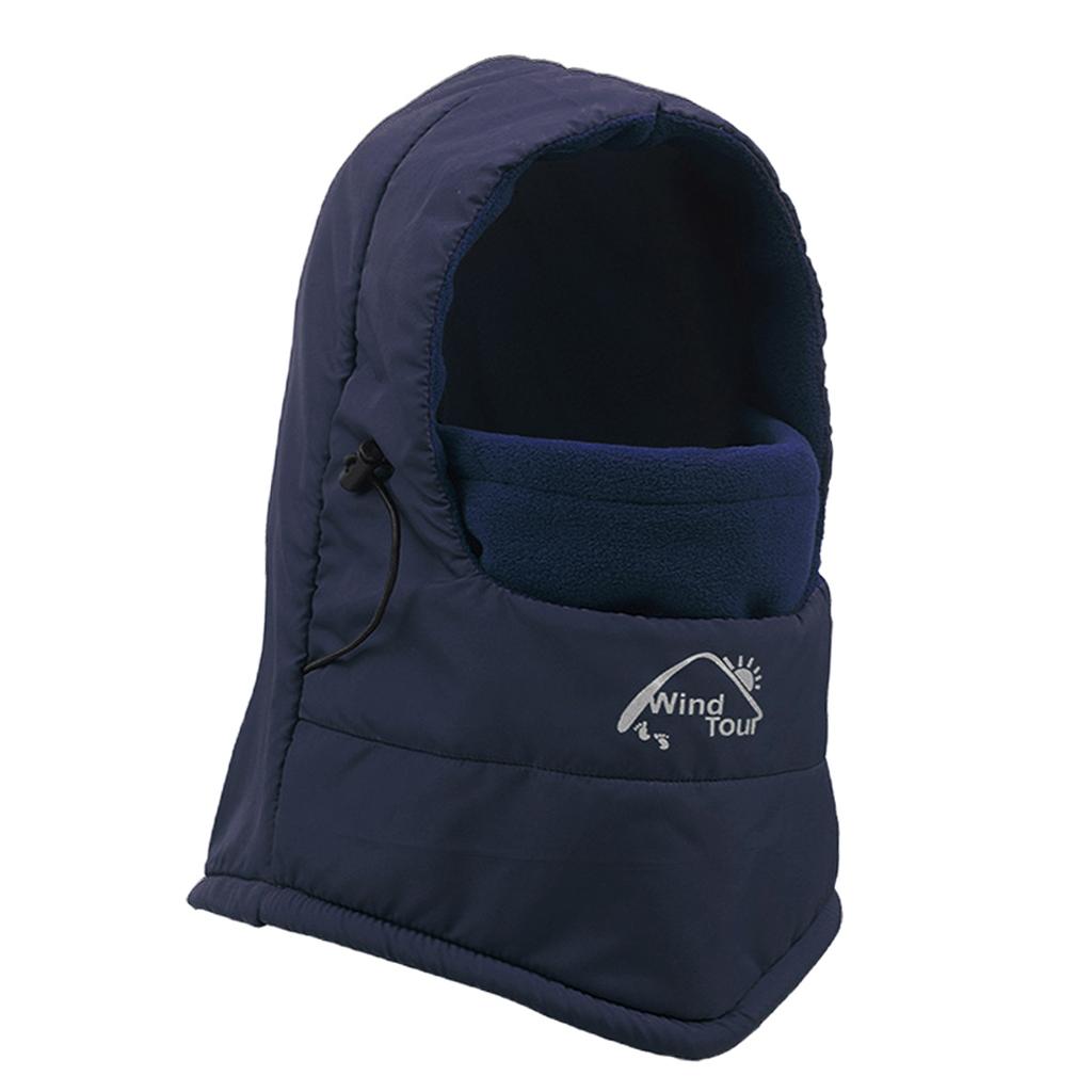 Winter Warm Hat Motorcycle Waterproof Windproof Neck Face Mask Hat Dark Blue