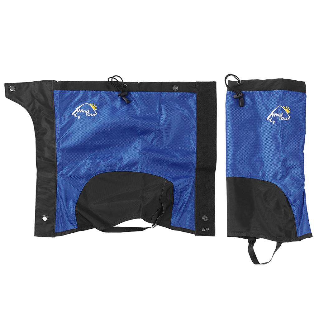Waterproof Outdoor Hiking Walking Climbing Hunting Snow Legging Gaiters M Blue