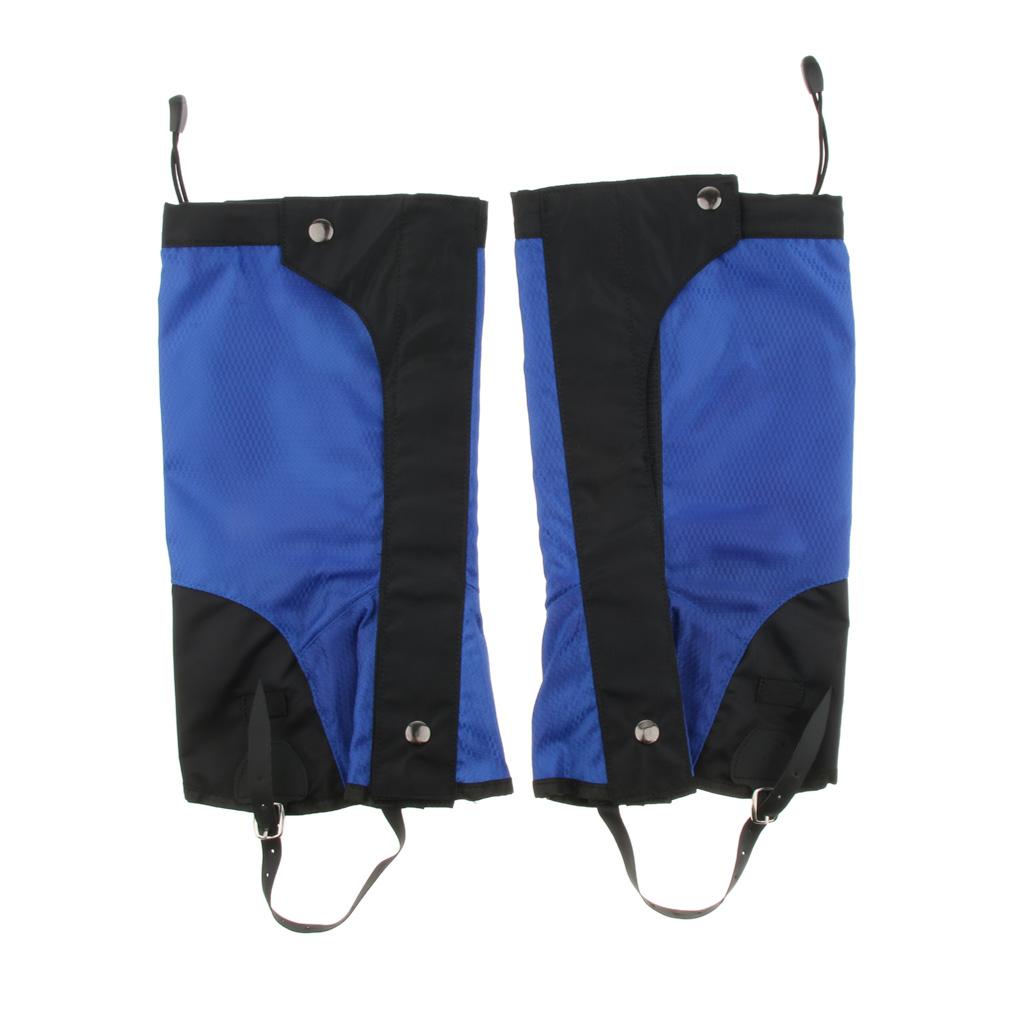Waterproof Outdoor Hiking Walking Climbing Hunting Snow Legging Gaiters M Blue