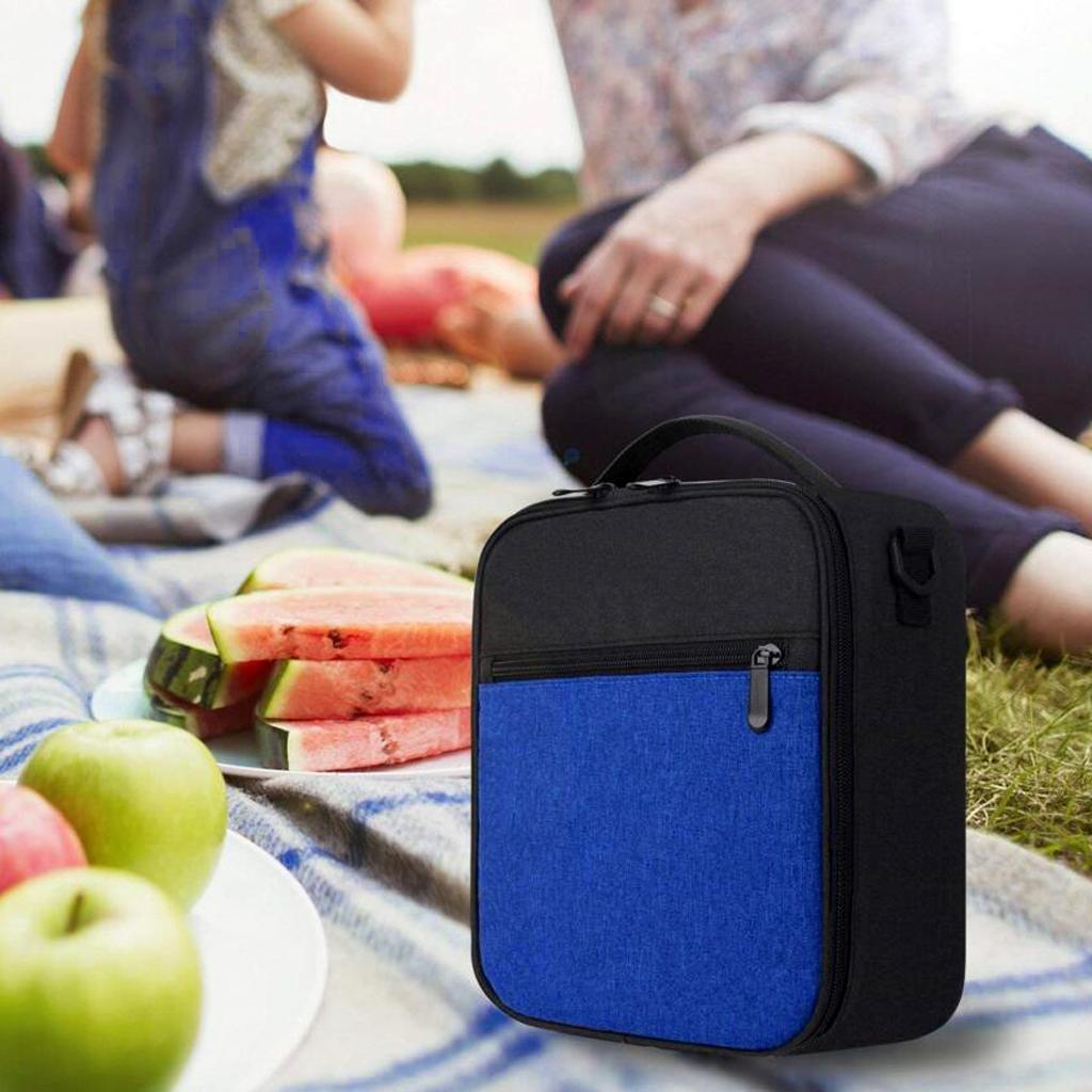 Portable Cooler Bag Insulated Lunch Picnic Backpack Food Thermal Bag Blue