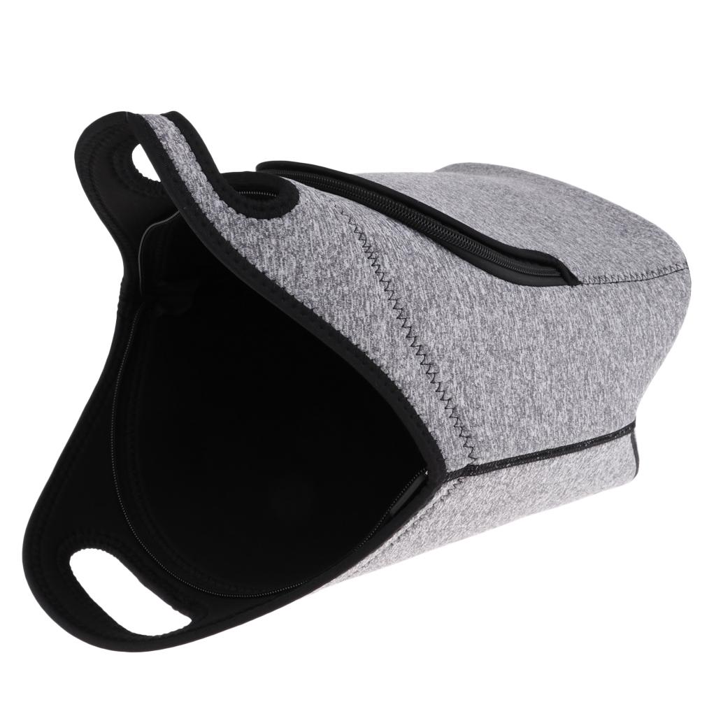 Soft Neoprene Lunch Tote Bag Lightweight Insulated Reusable Picnic Bag Gray