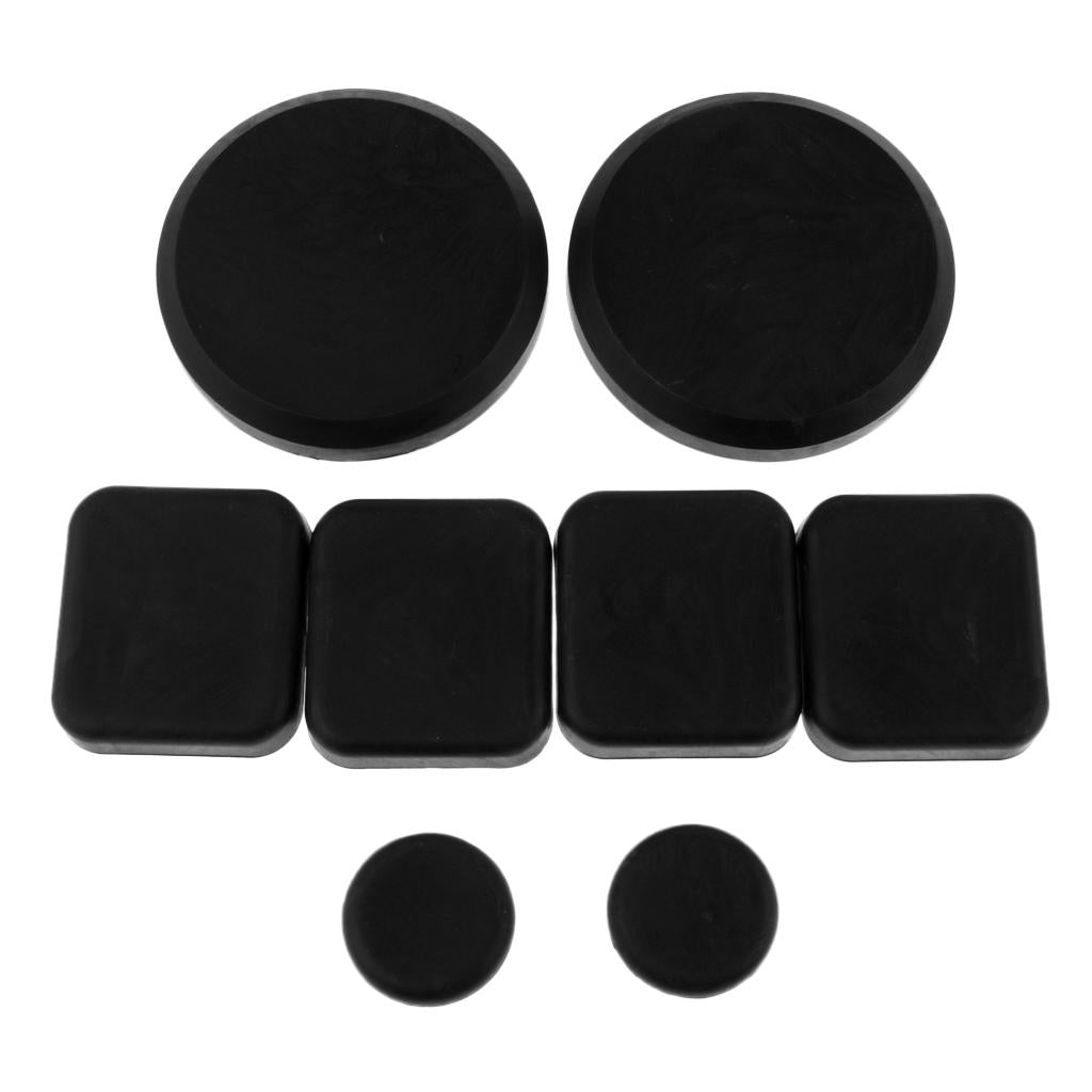 Wear Resistant Longboard POB Fingers Palm Slide Pucks Set for Downhill Square 8Pcs Black