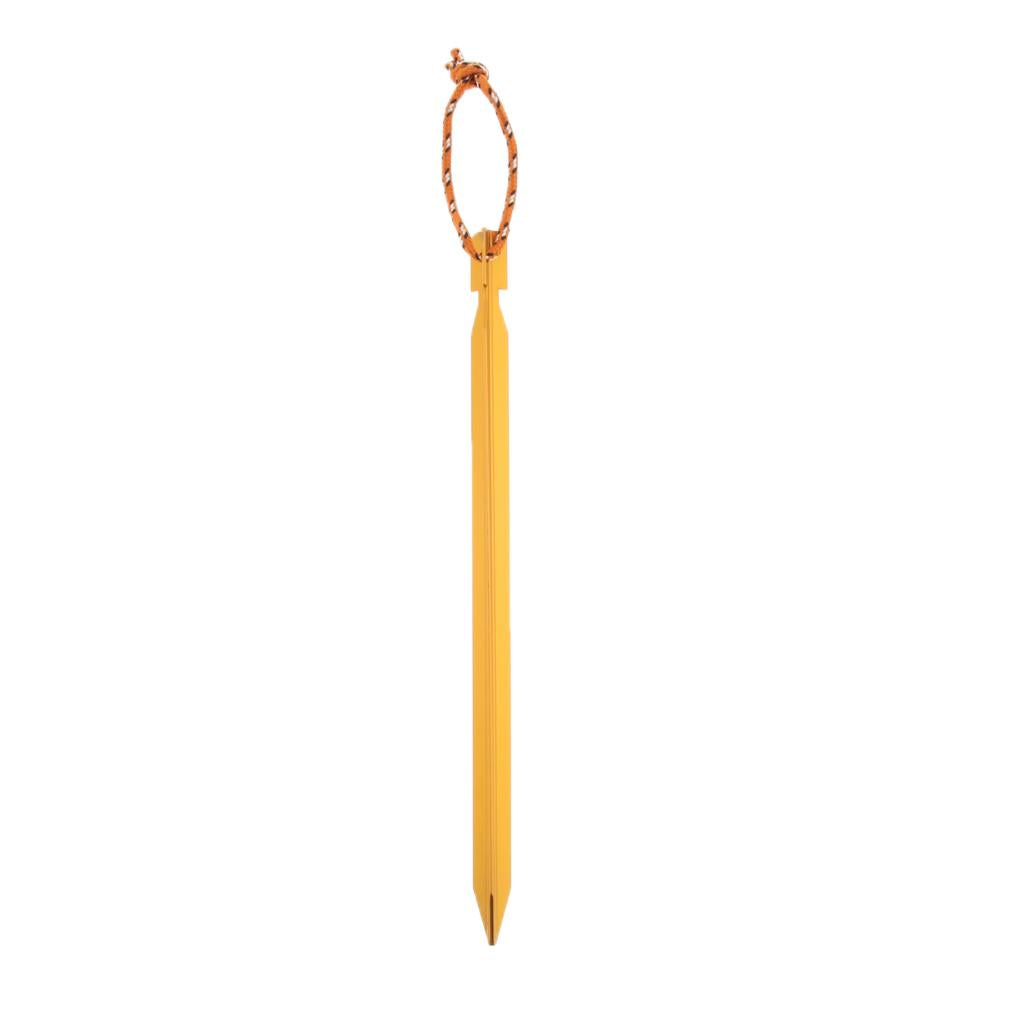 Ultralight Triangle Tent Stakes Ground Nails Camping Hiking Tent Pegs yellow
