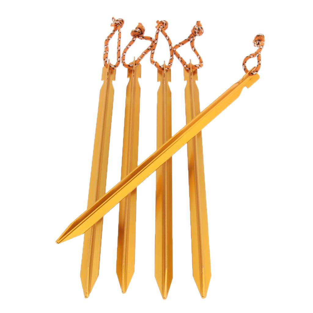 Ultralight Triangle Tent Stakes Ground Nails Camping Hiking Tent Pegs yellow