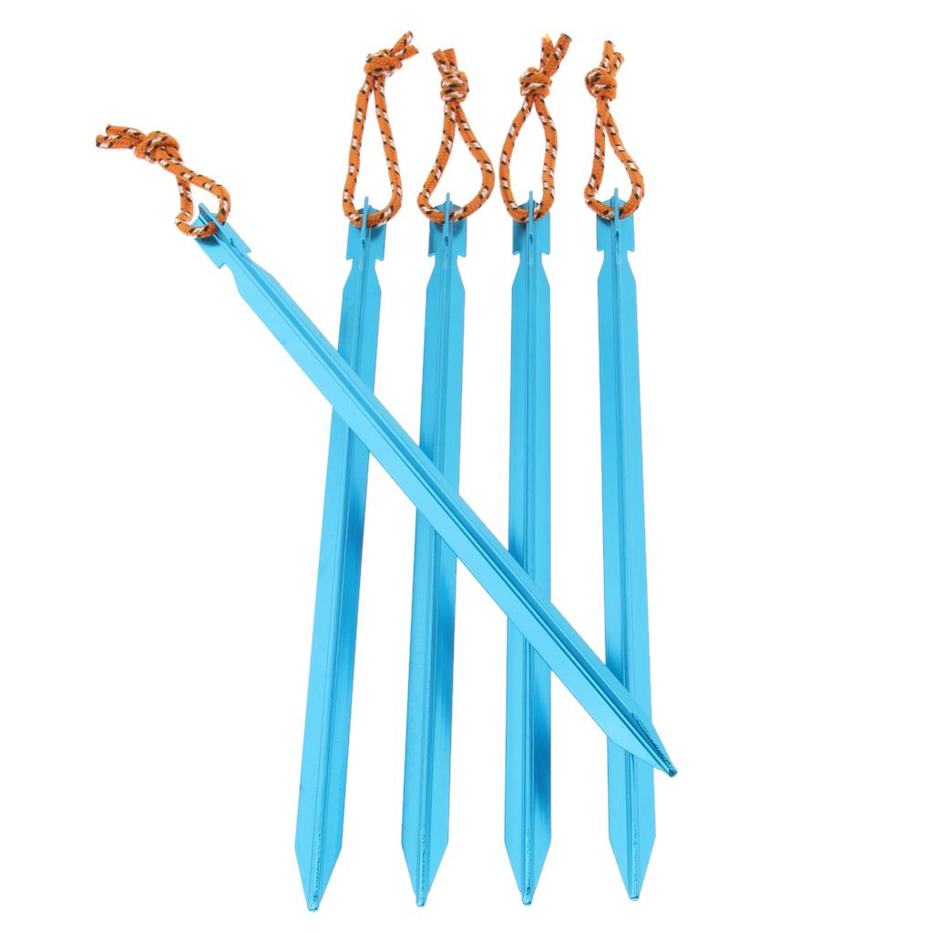 Ultralight Triangle Tent Stakes Ground Nails Camping Hiking Tent Pegs blue