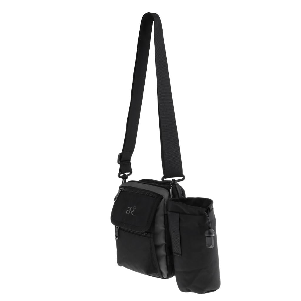 Waist Fanny Pack Water Bottle Holder Hip Belt Bum Shoulder Bag Gray