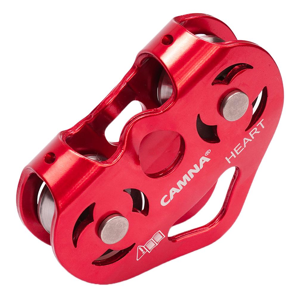2pcs Mountaineering Rock Climbing Zip Line Wire Cable Trolley Pulley 24KN
