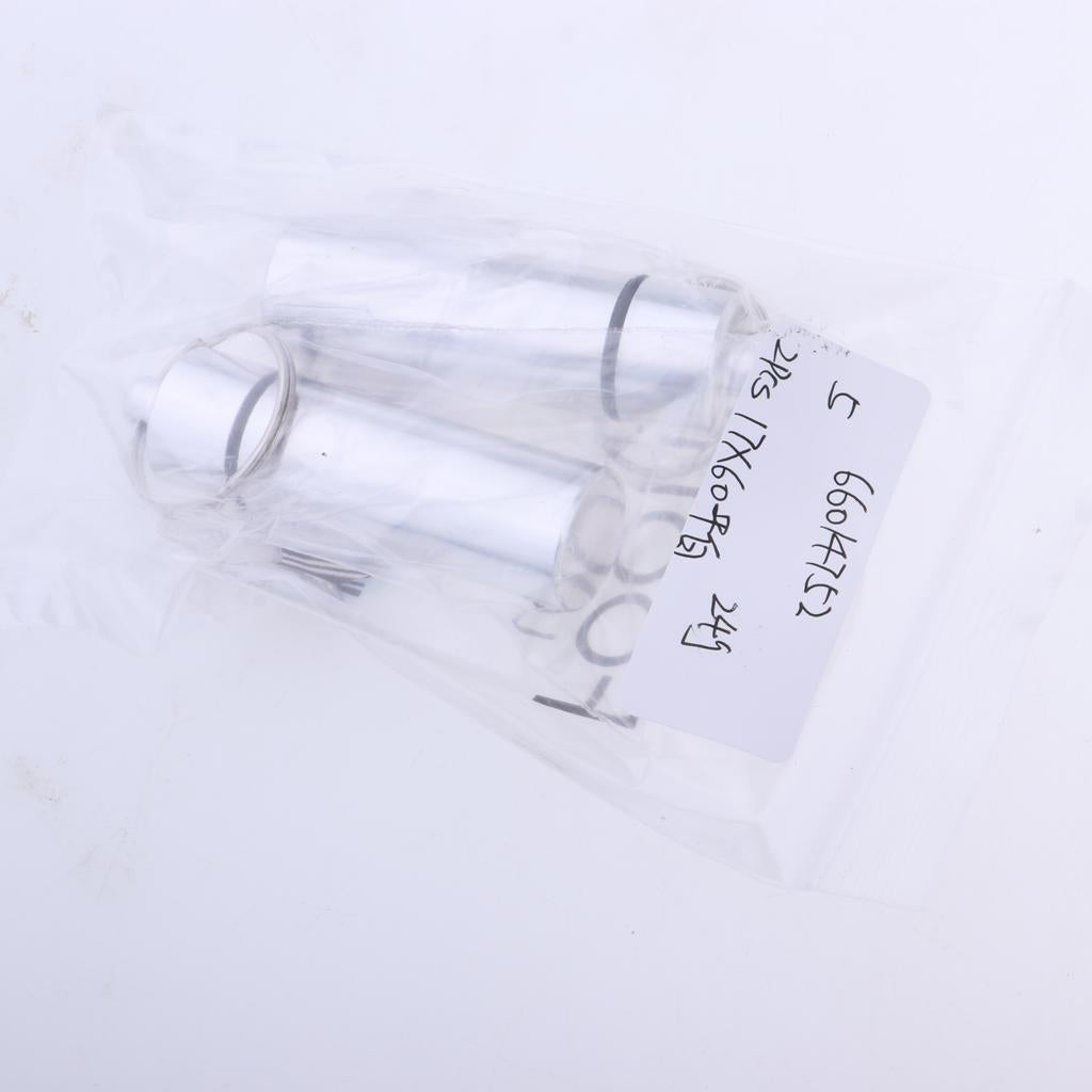 2x2Pcs Waterproof Aluminum Pill Box Case Bottle Cache Drug Holder Keychain Flat White
