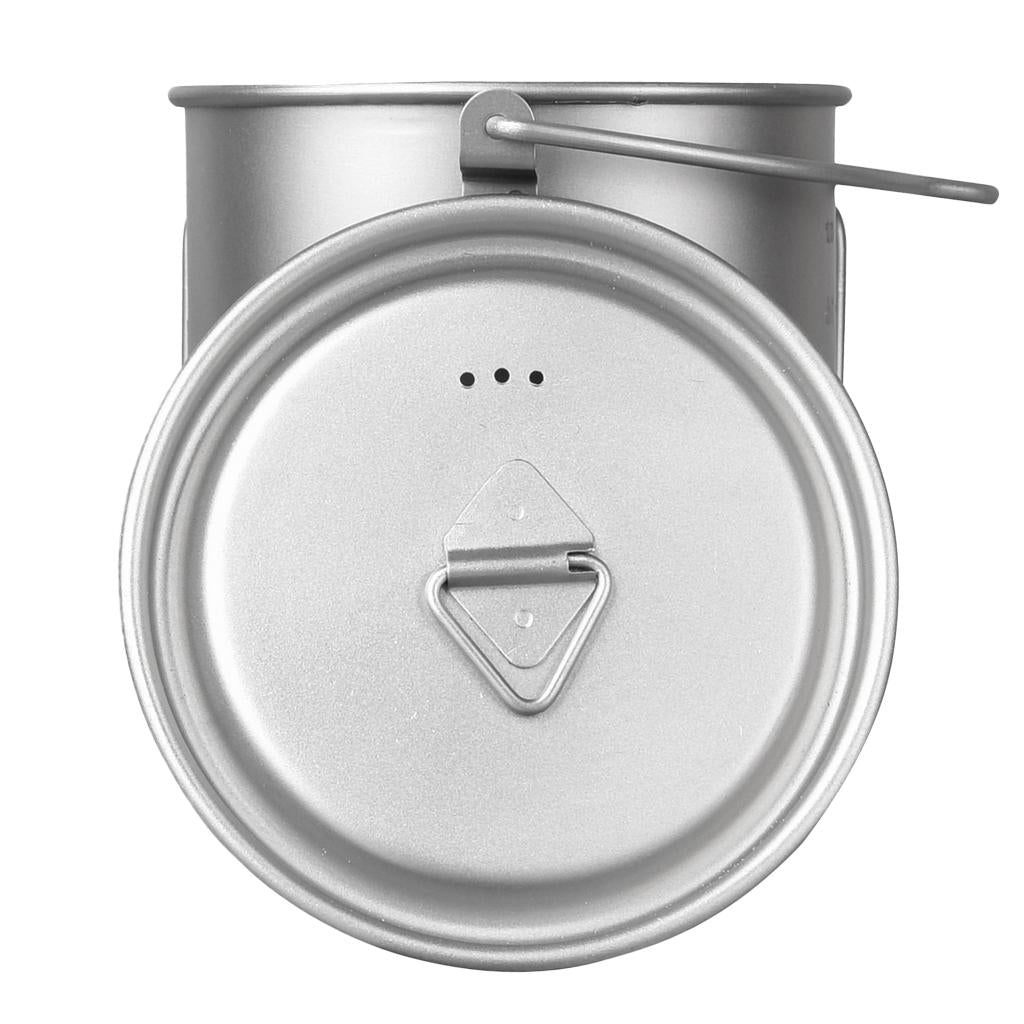 750ml Titanium Portable Camping Cooking Hanging Pot Coffee Tea Water Mug Cup