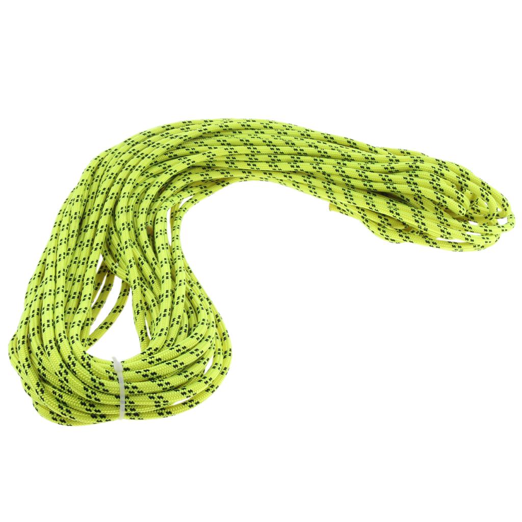 6mmx30m Climbing Safety Auxiliary Rope Static Cord Rescue Mountain Green