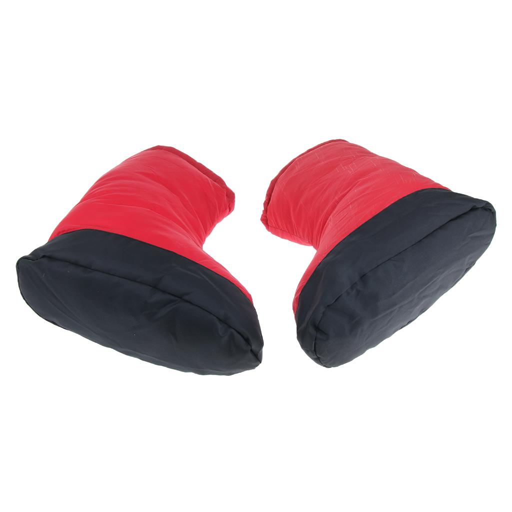Outdoor Thermal Snow Gaiters Feet Shoes Cover Duck Down Slippers Boots Red L