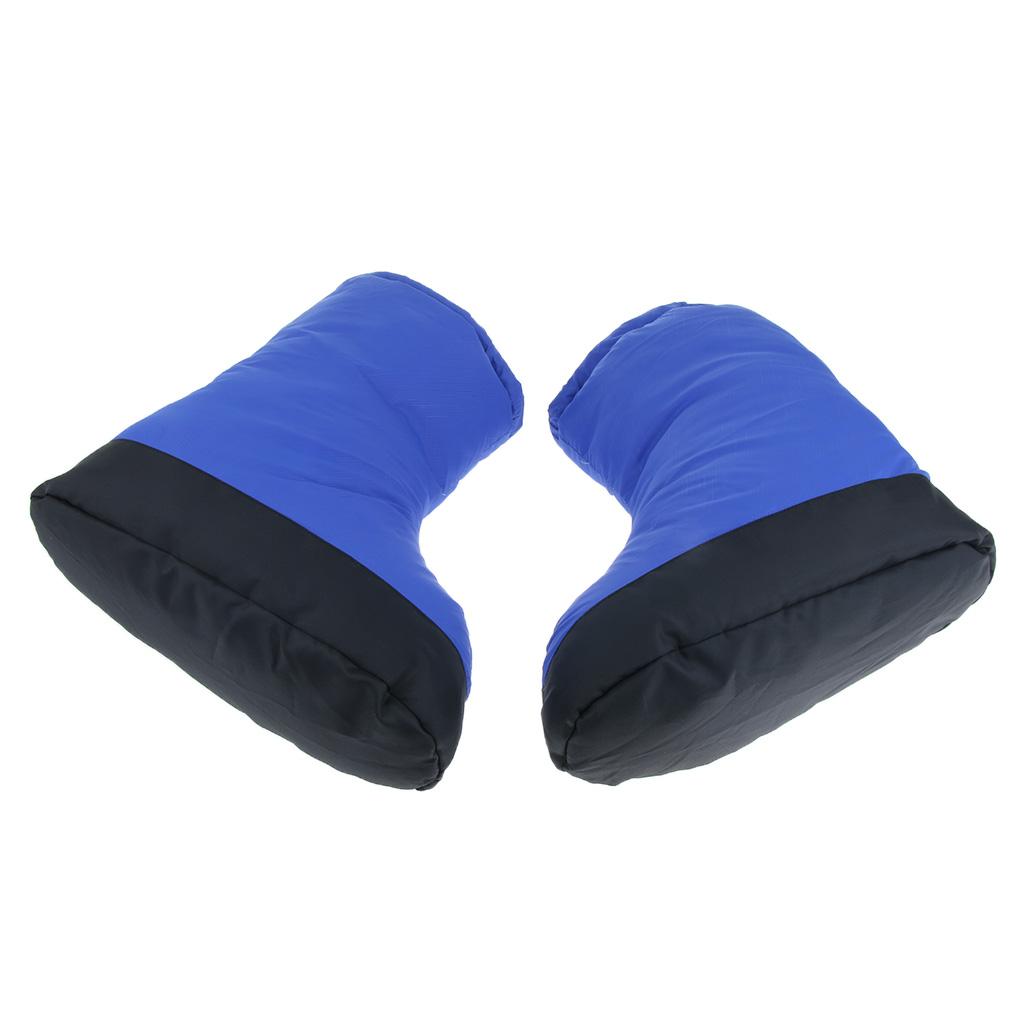 Outdoor Thermal Snow Gaiters Feet Shoes Cover Duck Down Slippers Boots Blue M