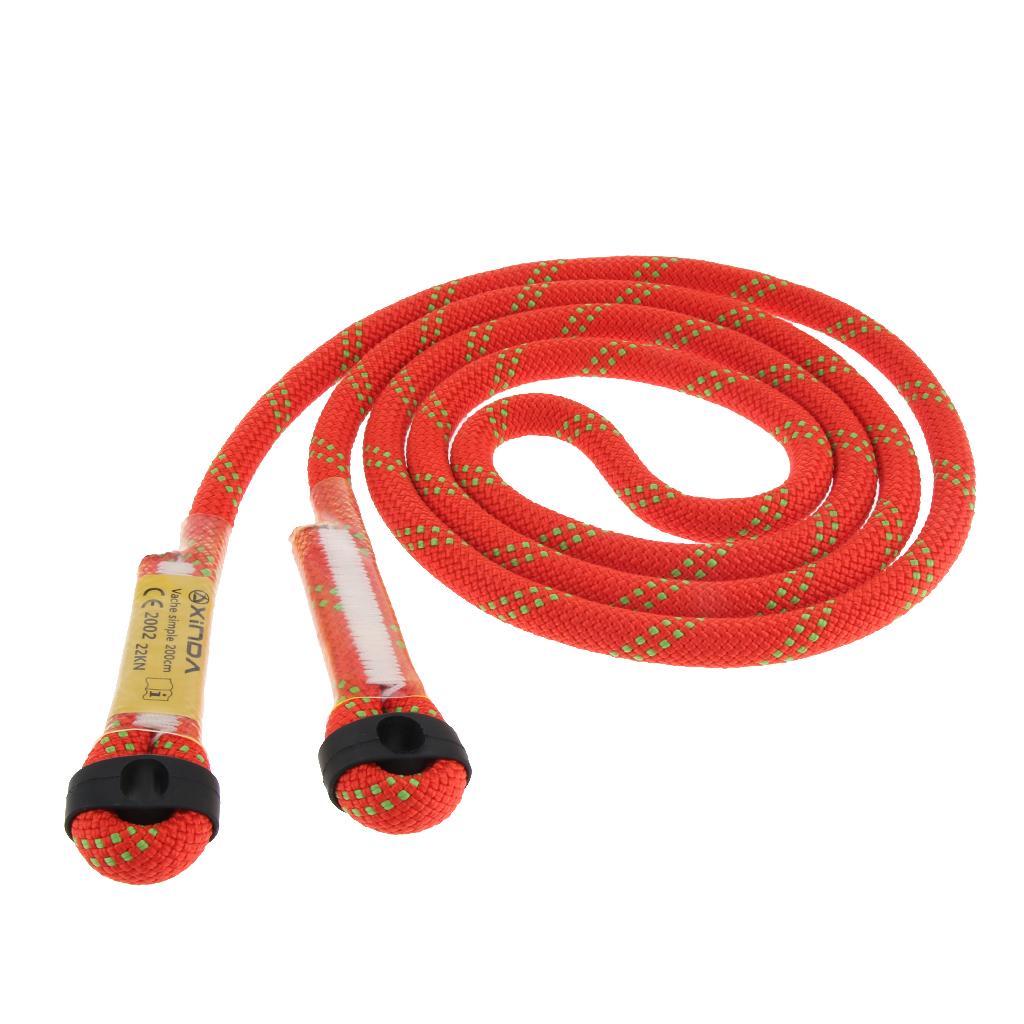 Outdoor Rock Climbing Nylon Pre-sewn Eye-to-Eye Prusik Loop Rope Lanyard 200cm