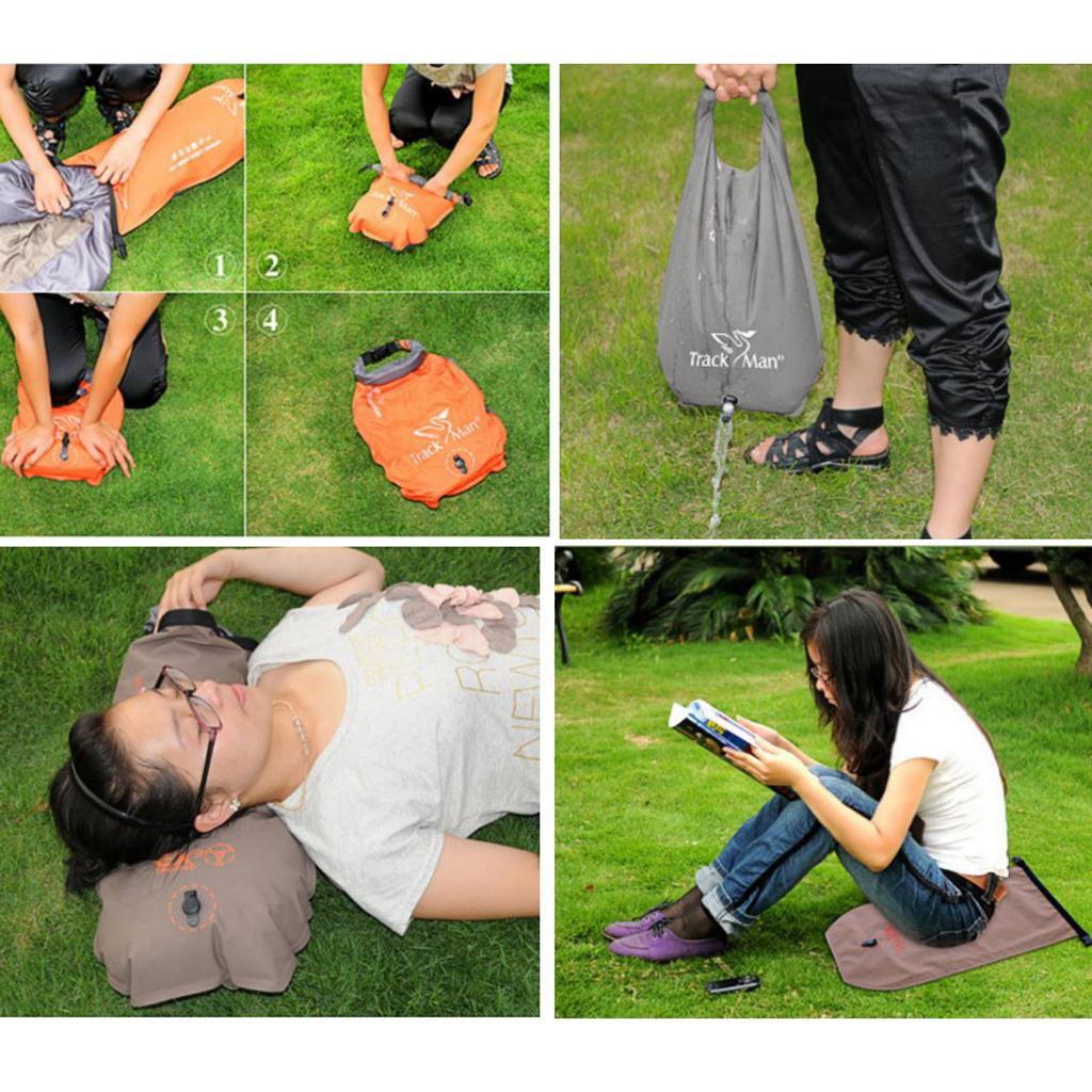 18L Camping Collapsible Water Bucket Waterproof Bag Barrel Pail Green