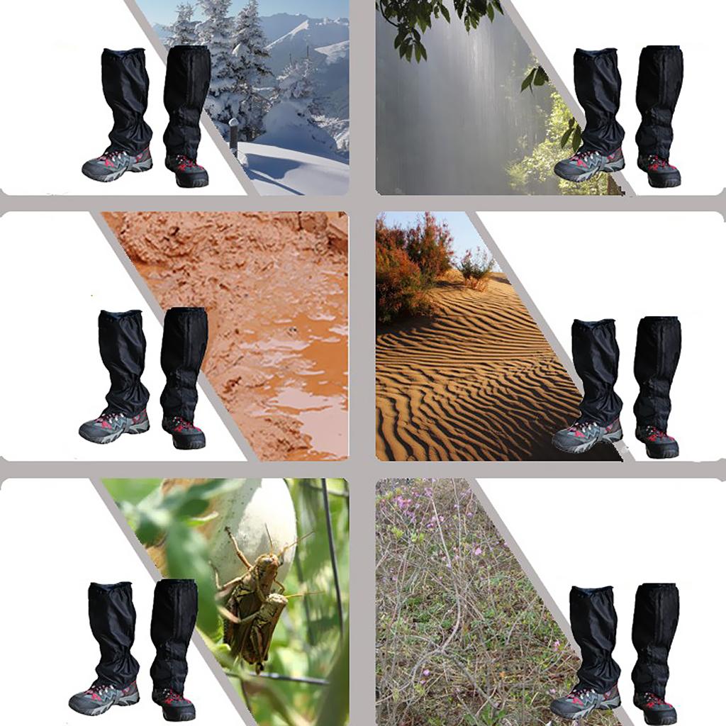 Men Women Walking Waterproof Snow Sand Proof Leg Gaiters Boots Shoes Covers
