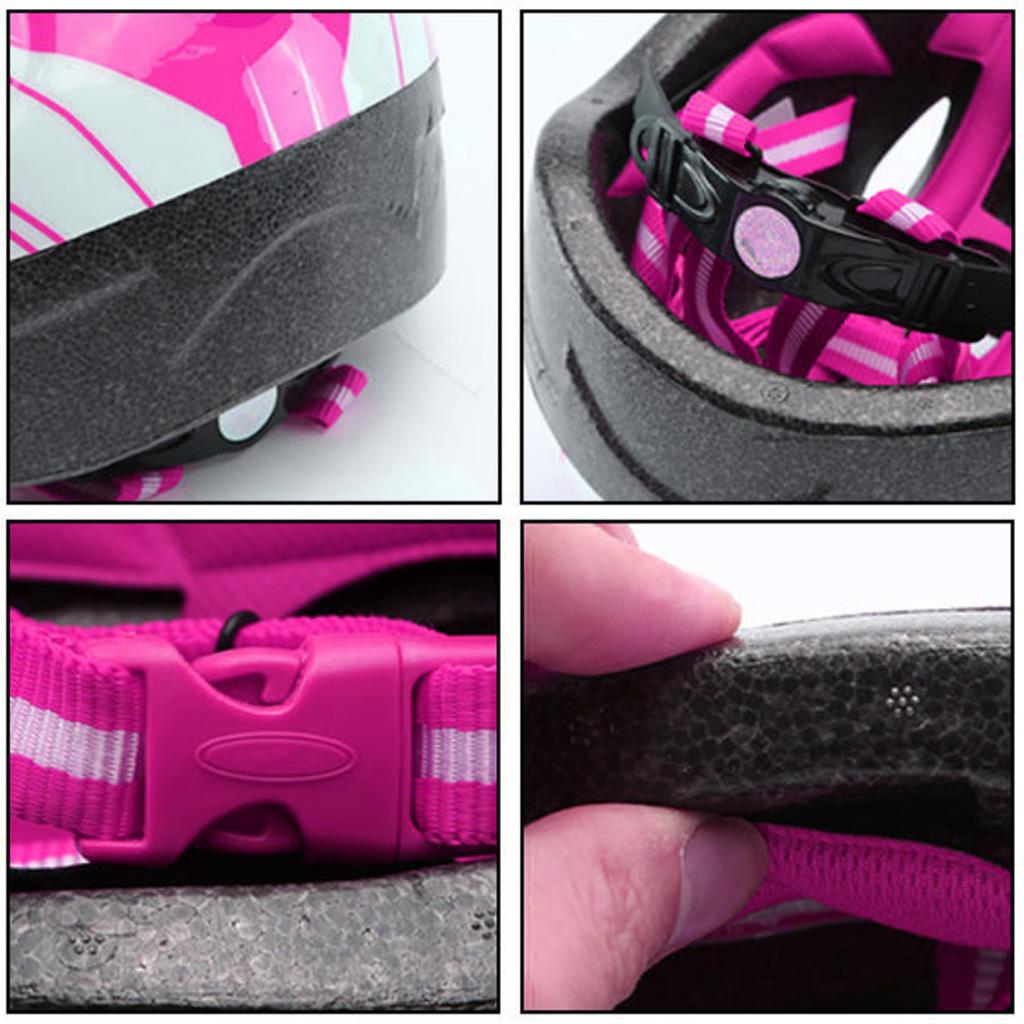 Kids Safety Helmets Cycling Skating 10 Vents Adjustable Headgear Pink M