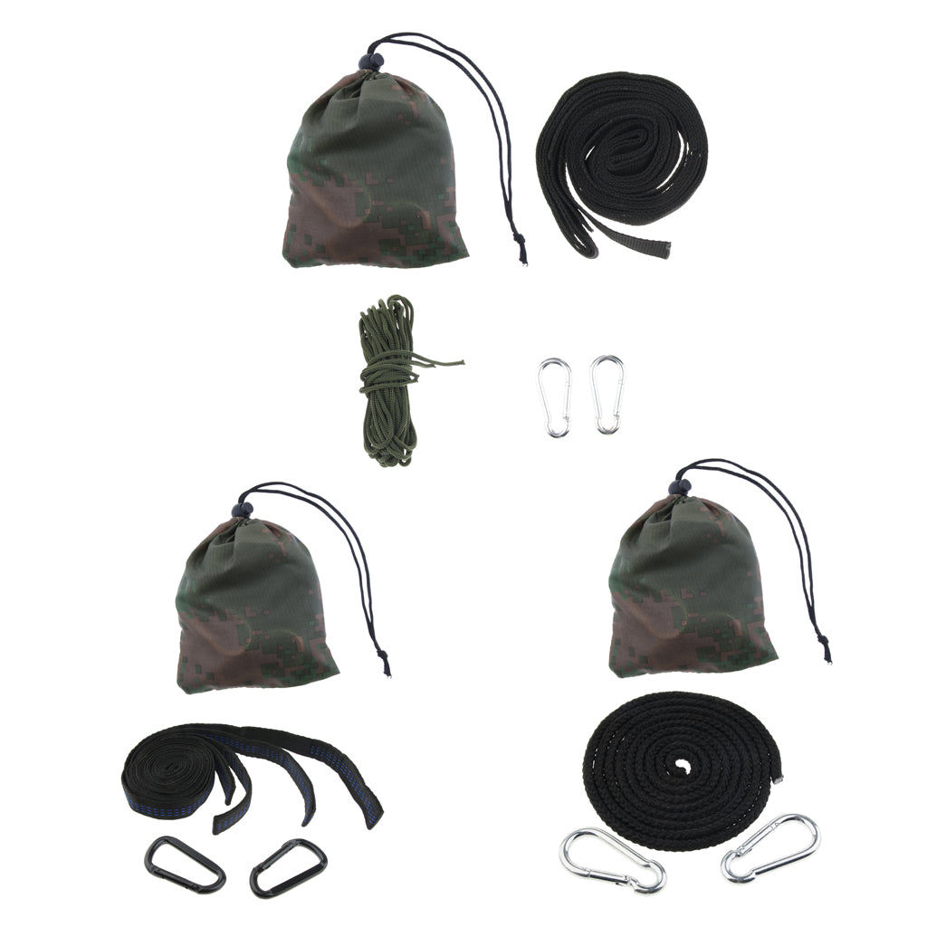 Hammock Accessories Tree Hanging Straps Net Ropes and Carabiners