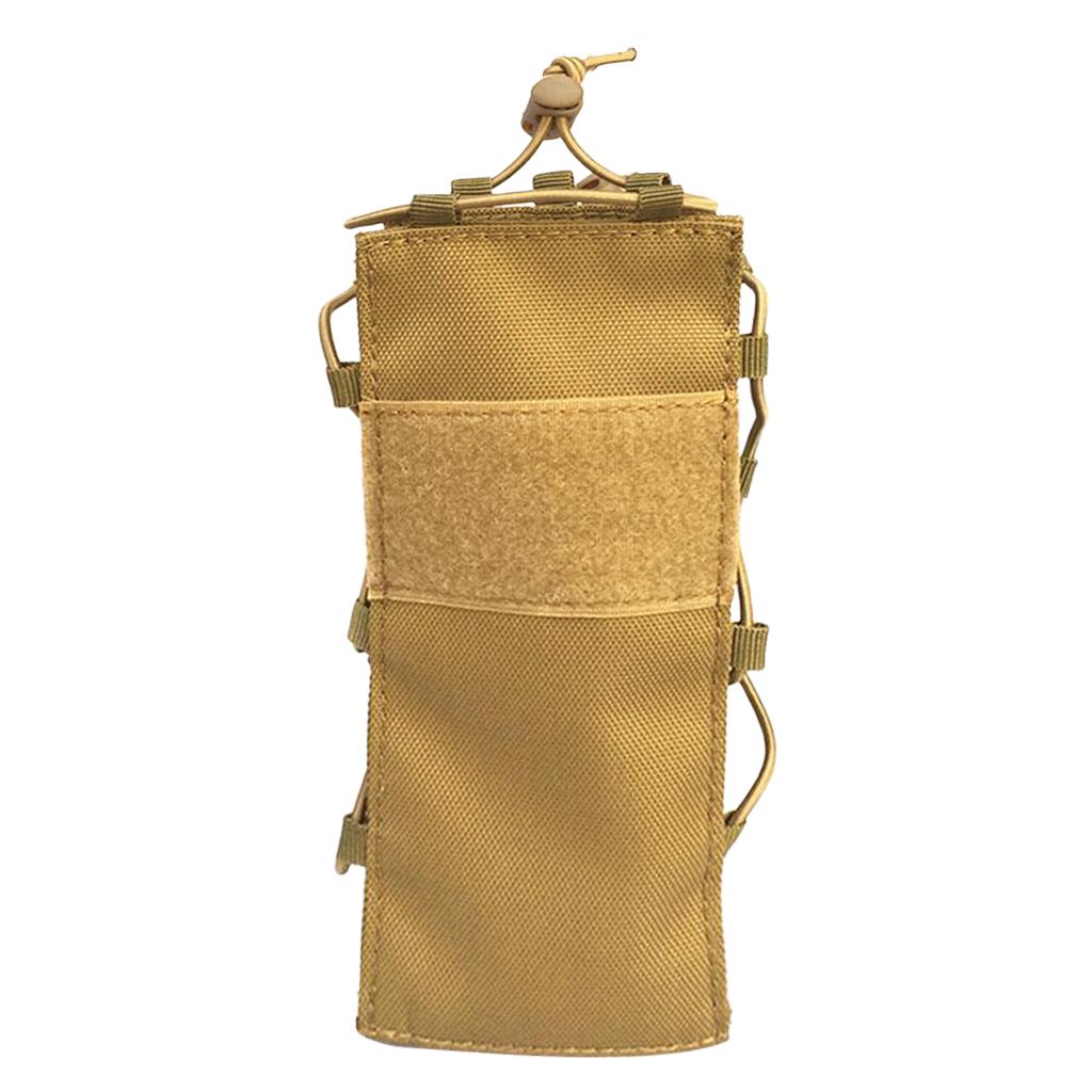 Military Molle Tactical Travel Water Bottle Flask Pouch Carry Bag Case Khaki