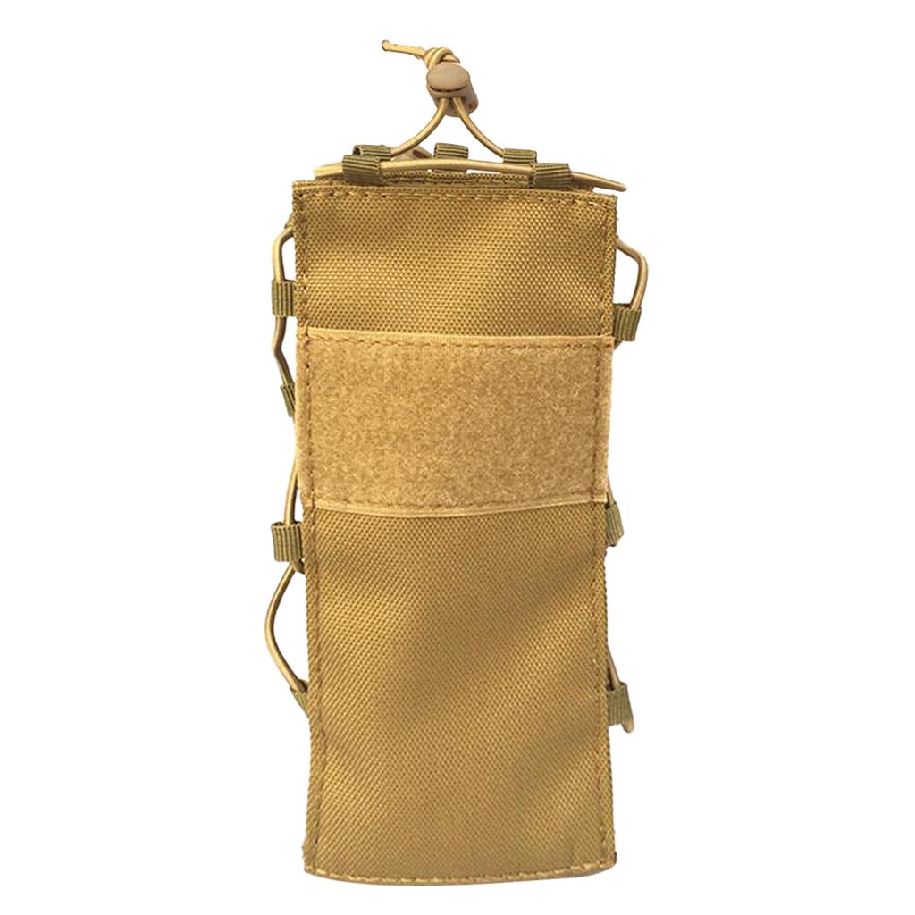 Military Molle Tactical Travel Water Bottle Flask Pouch Carry Bag Case Khaki