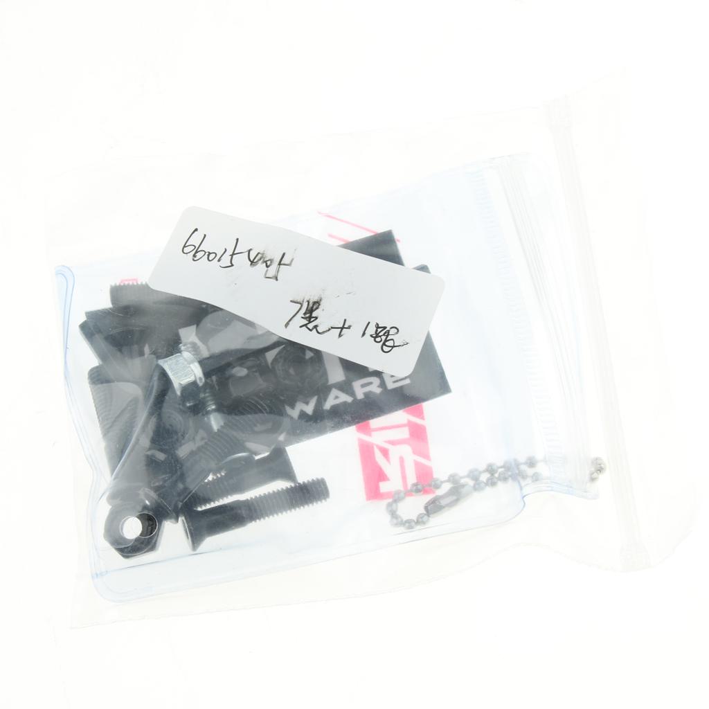 1 Set Skateboard Longboard Hardware with with L wrench 7 Black and 1 Silver