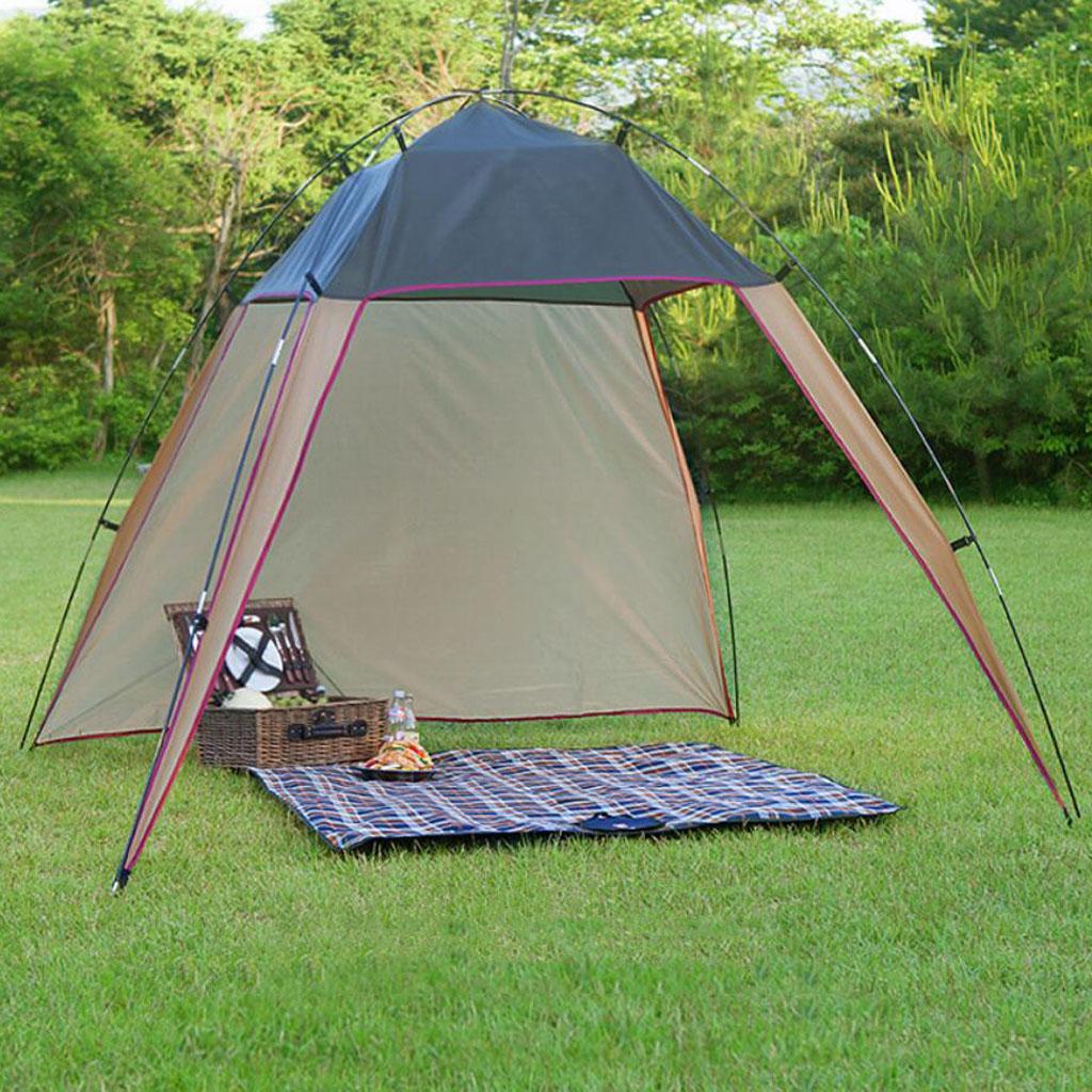 Windproof Outdoor Tent Tarp Sun Shade Camping Fishing Beach Cabana Canopy