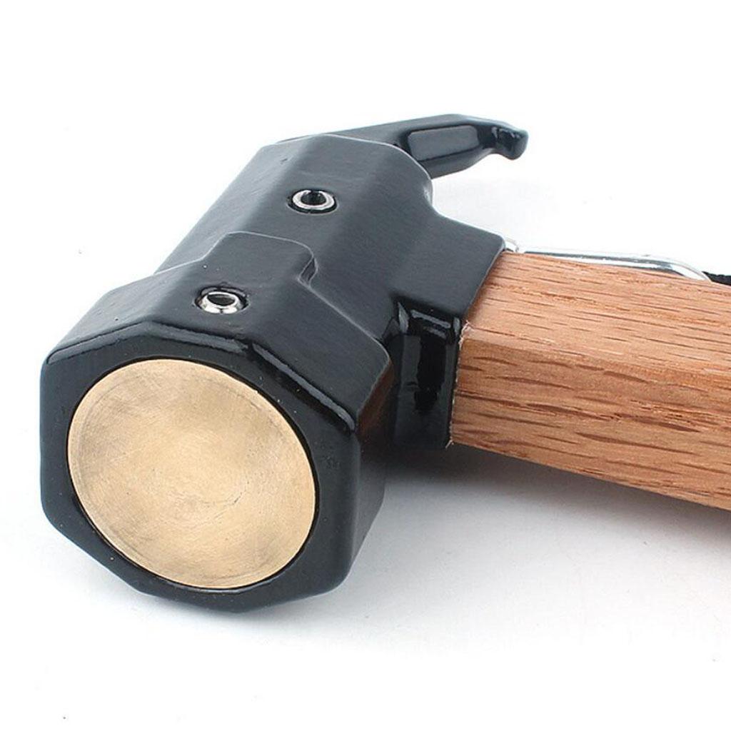 Hiking Camping Tent Mallet Hammer Peg Stake Puller Ground Nails Brass Head