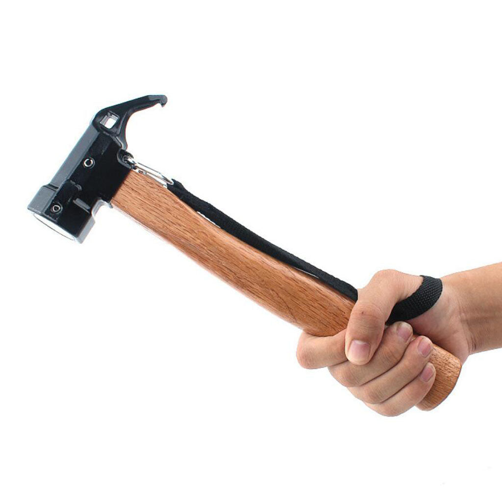 Hiking Camping Tent Mallet Hammer Peg Stake Puller Ground Nails Brass Head