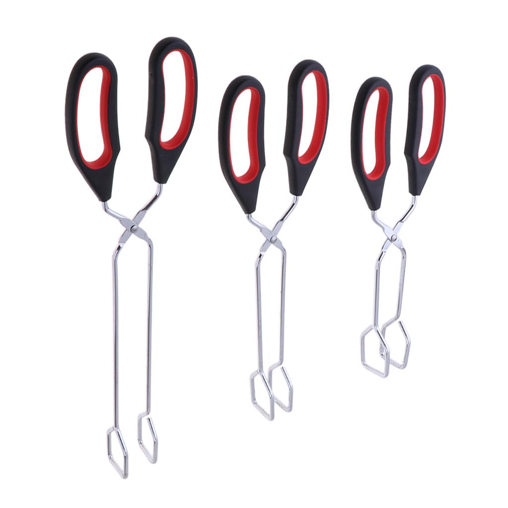 Kitchen Tongs, Non-Stick Stainless Steel BBQ Cooking Grilling Food Tongs 23.5cm