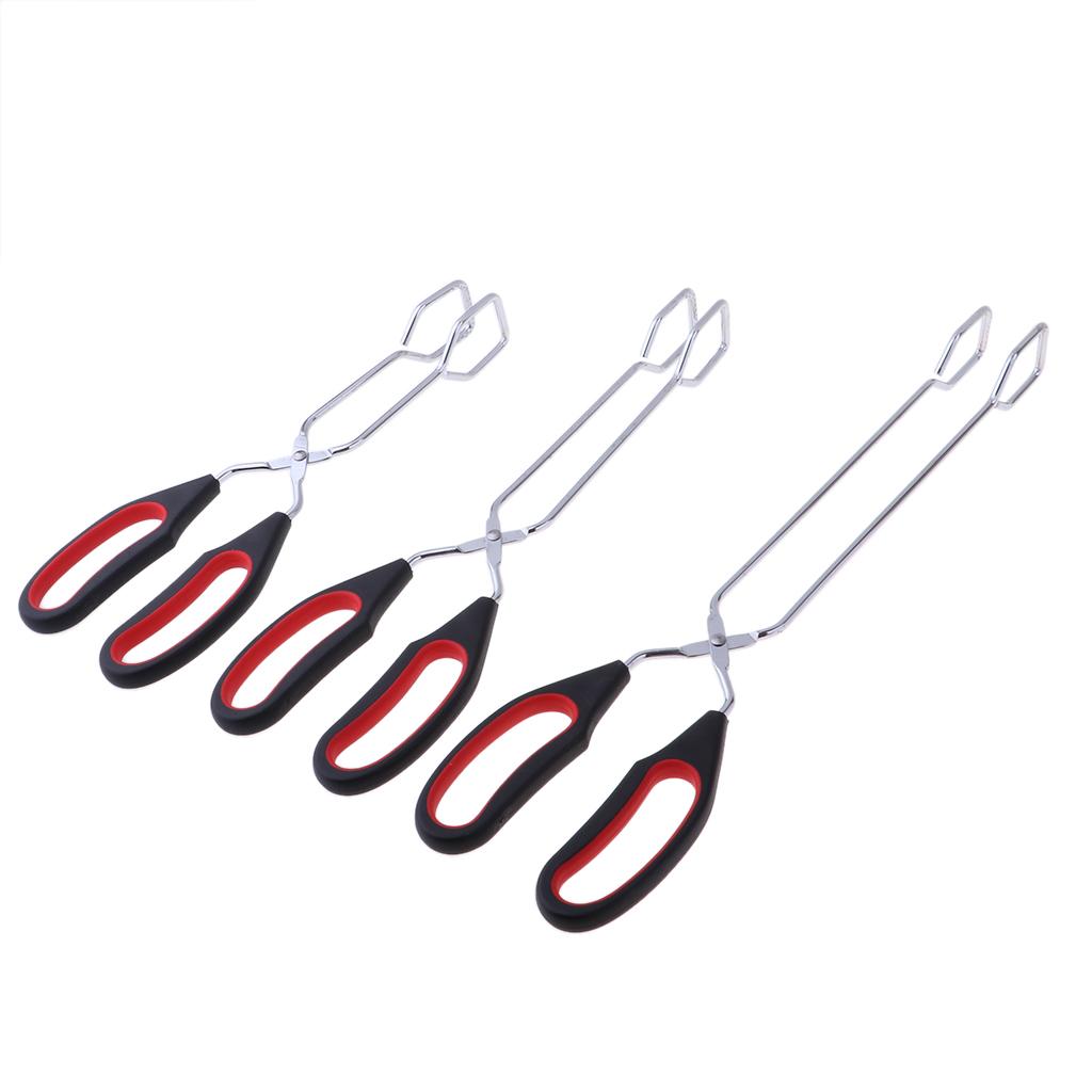 Kitchen Tongs, Non-Stick Stainless Steel BBQ Cooking Grilling Food Tongs 23.5cm