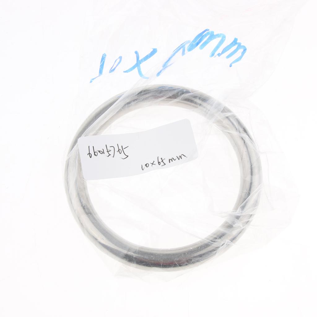 Stainless Steel Webbing Strapping Welded O Ring Hammock Swing Yoga 10x65mm