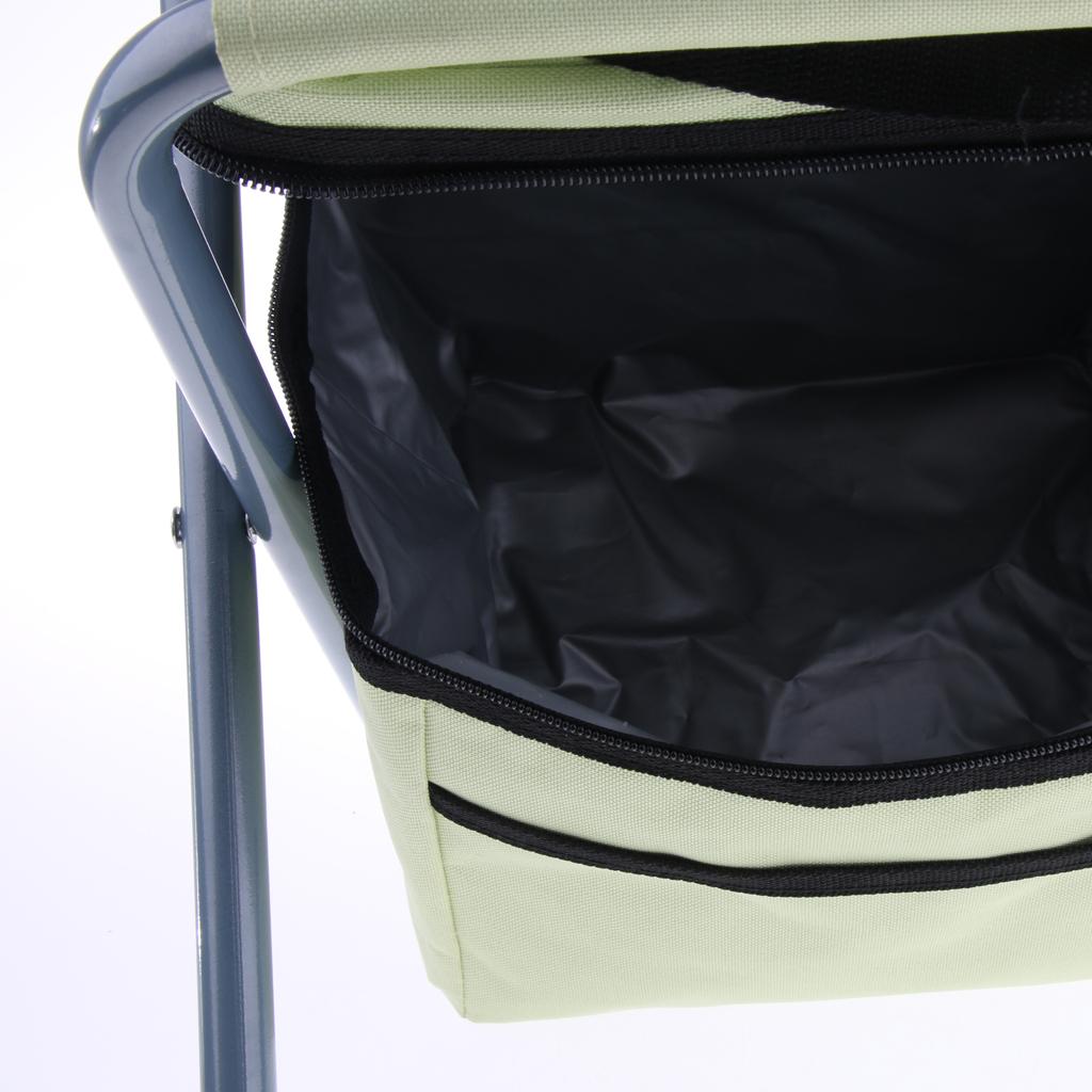 Folding Camping Stool Camping Seat Backpack with Cooler Bag Fruit Green