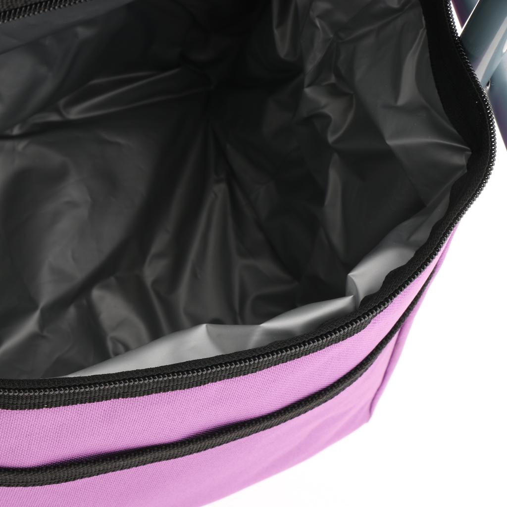 Folding Camping Stool Camping Seat Backpack with Cooler Bag Deep Purple