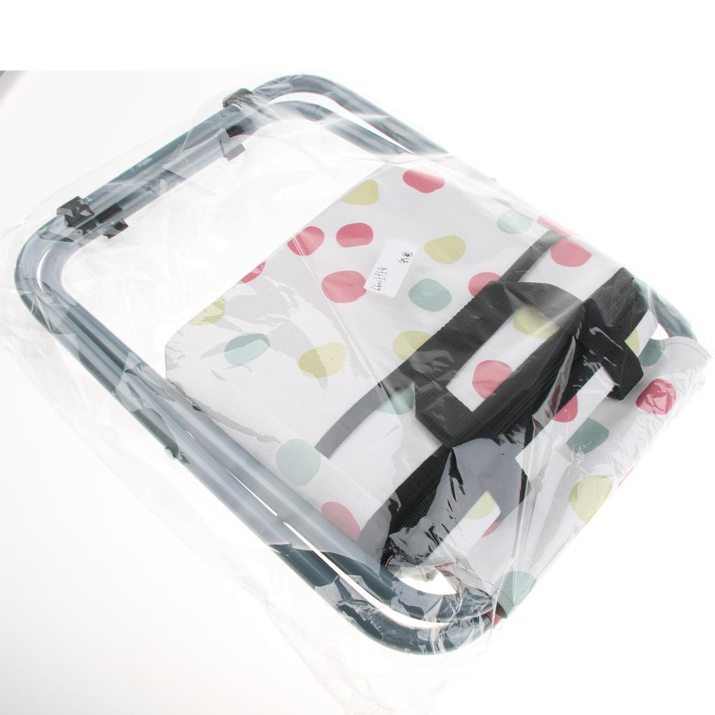Folding Camping Stool Camping Seat Backpack with Cooler Bag Colorful Circle
