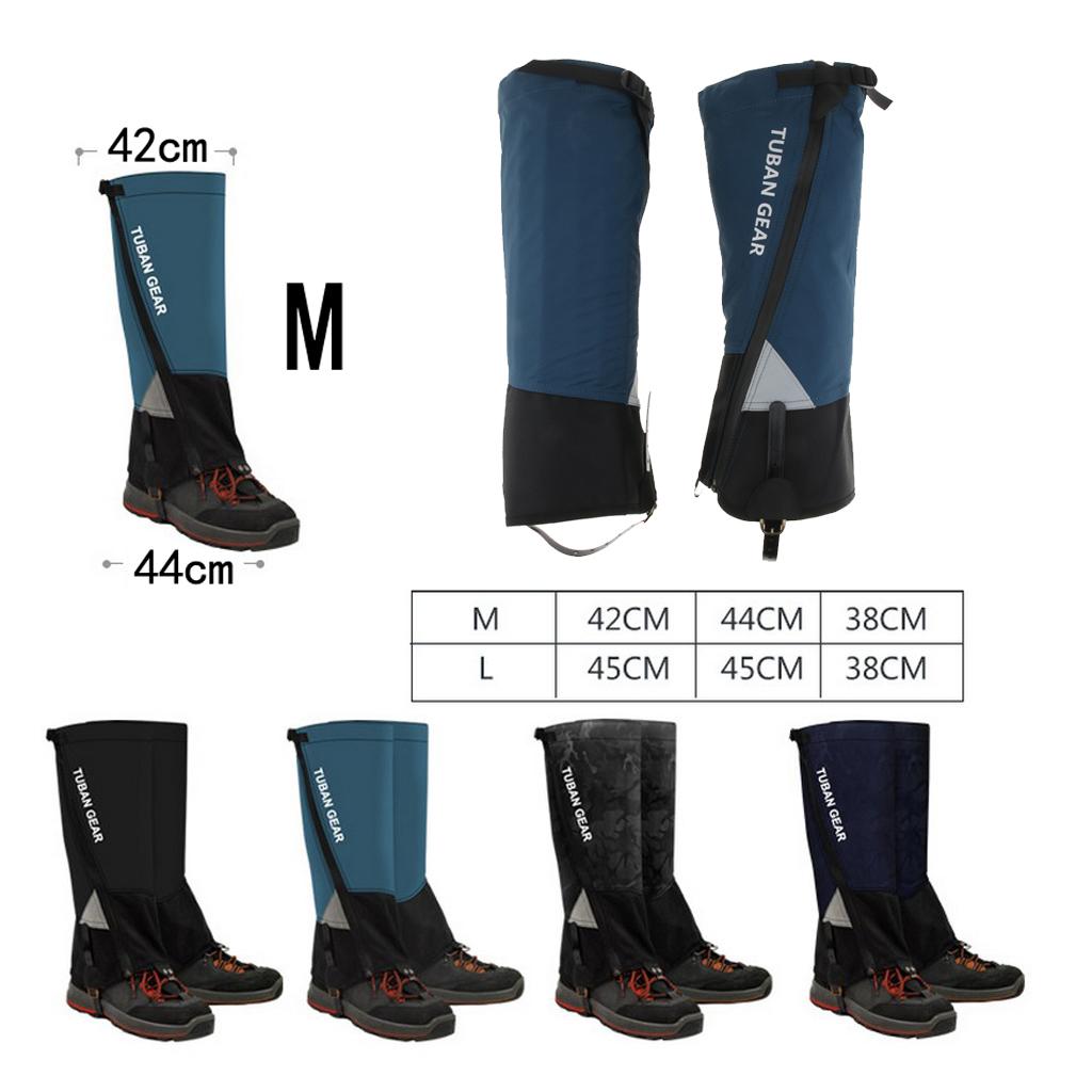 Outdoor Reflective Walking Gaiters Leggings Boots Snow Leg Guard Blue M