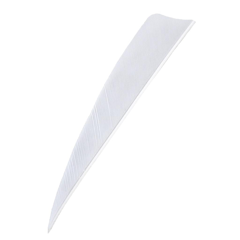 12 Pieces 4 Inch Archery Arrow Feathers Fletchings Vanes White