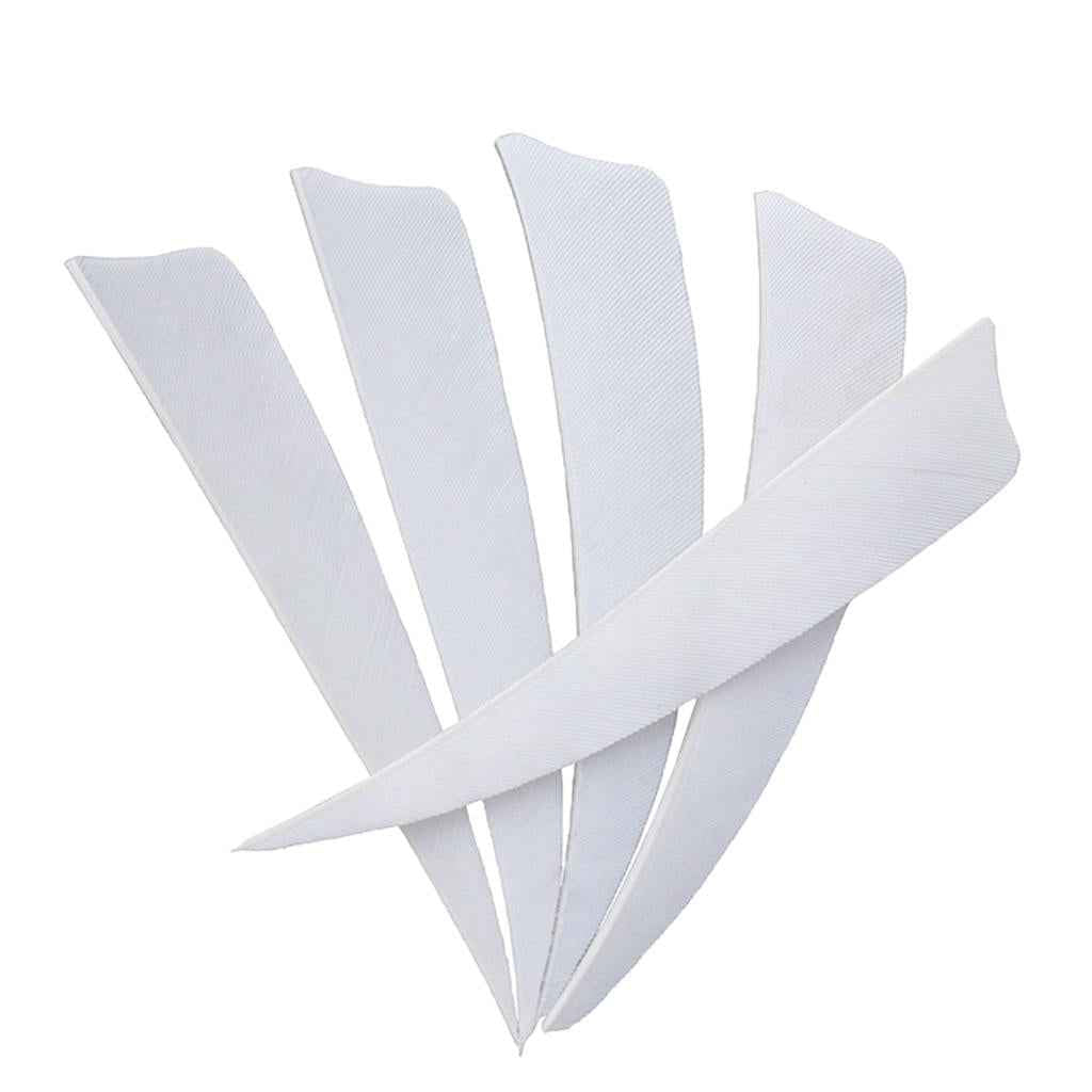 12 Pieces 4 Inch Archery Arrow Feathers Fletchings Vanes White