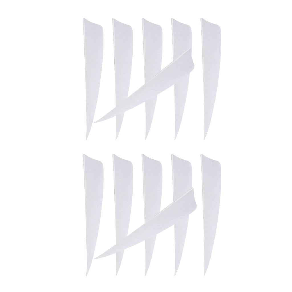 12 Pieces 4 Inch Archery Arrow Feathers Fletchings Vanes White