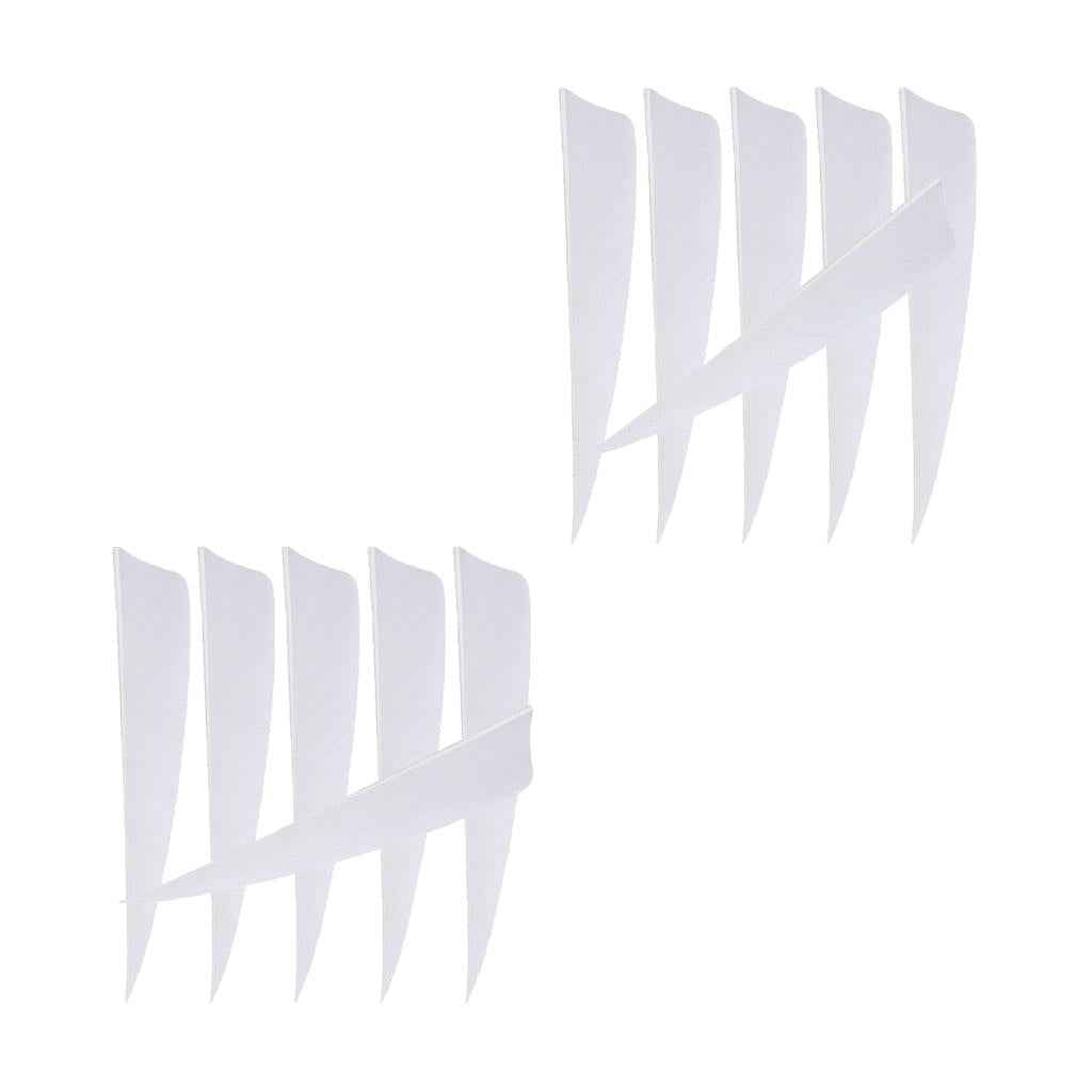12 Pieces 4 Inch Archery Arrow Feathers Fletchings Vanes White