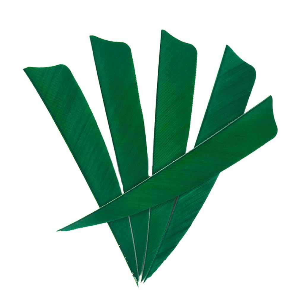 12 Pieces 4 Inch Archery Arrow Feathers Fletchings Vanes Green