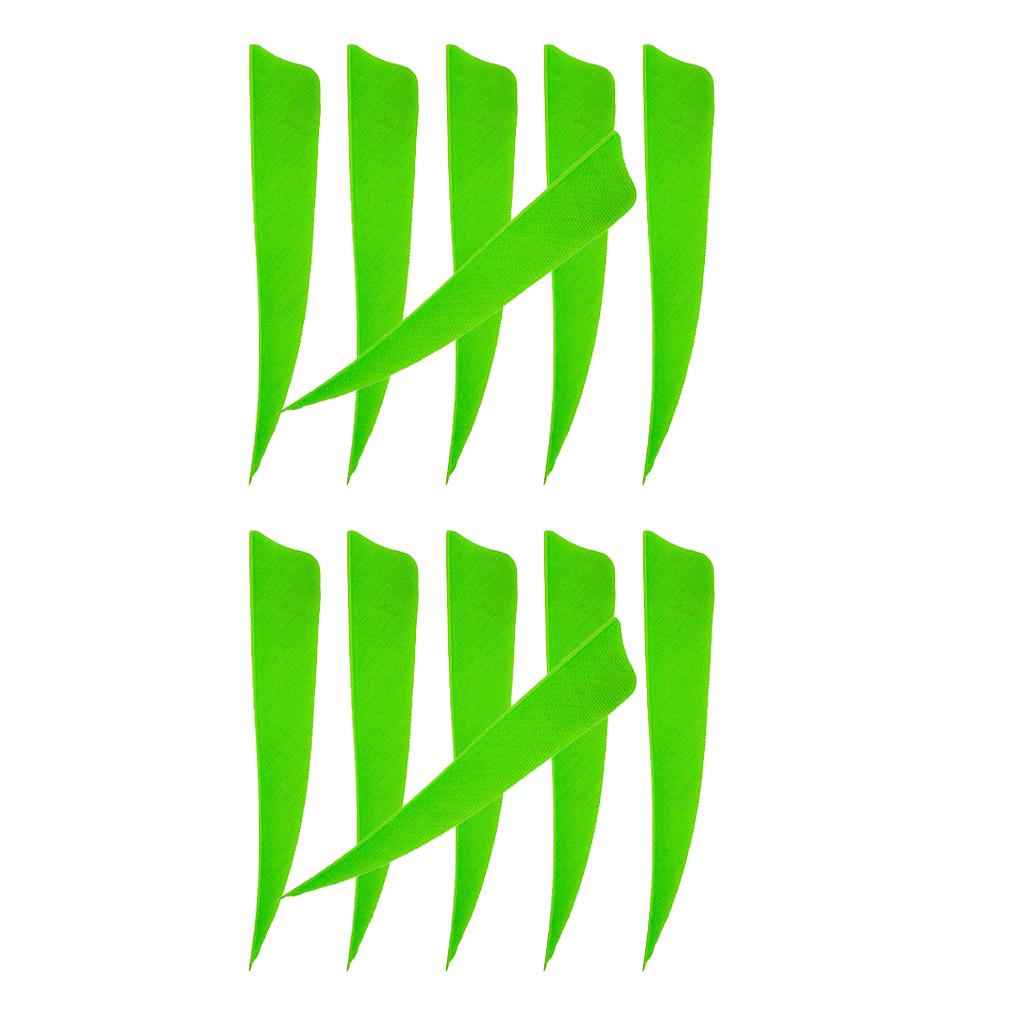12 Pieces 4 Inch Archery Arrow Feathers Fletchings Vanes Fluorescent Green