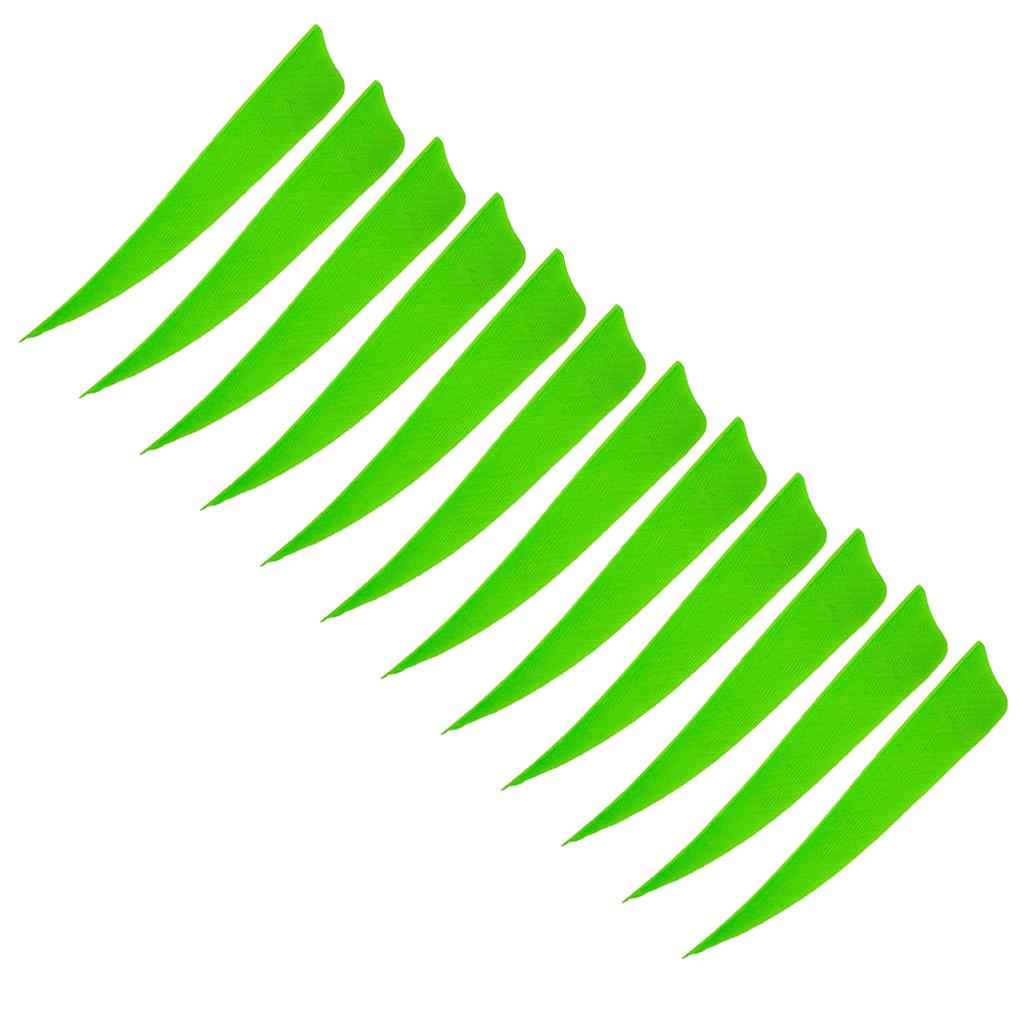 12 Pieces 4 Inch Archery Arrow Feathers Fletchings Vanes Fluorescent Green
