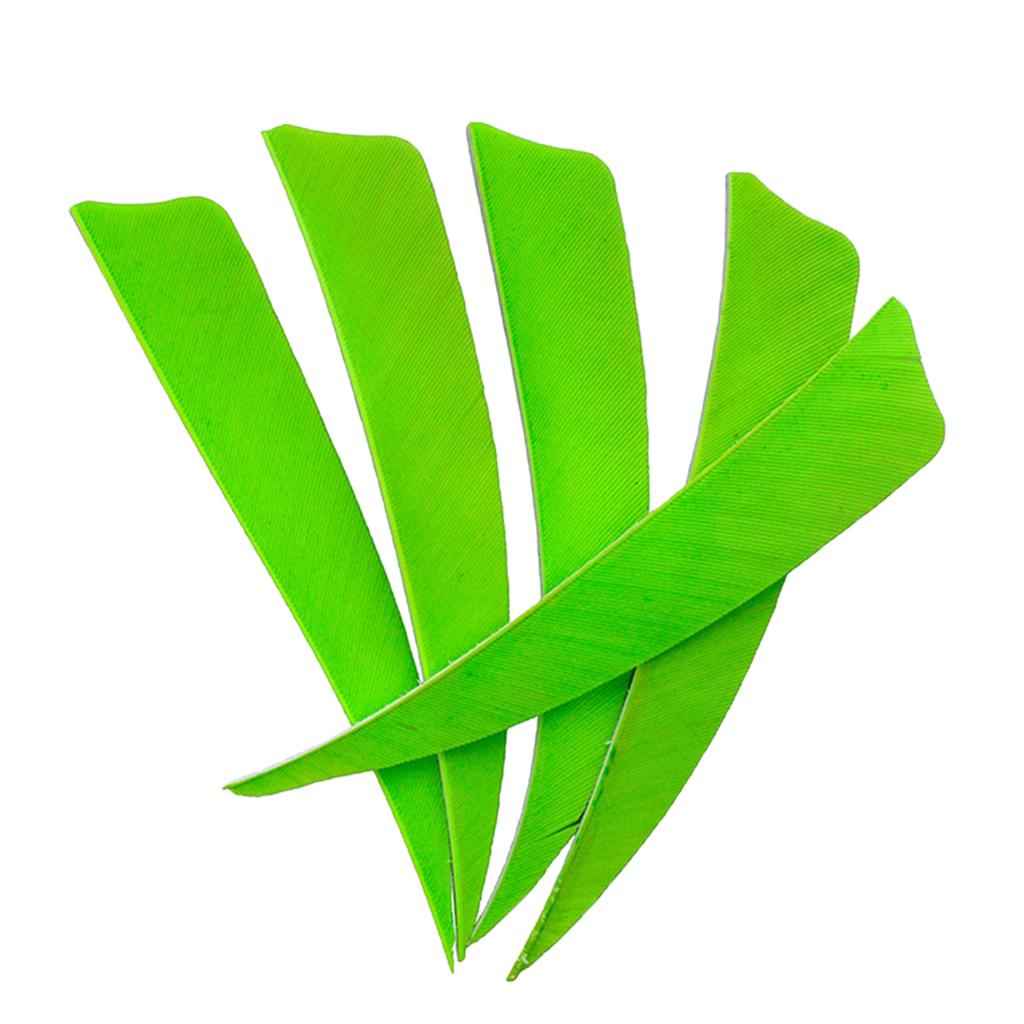 12 Pieces 4 Inch Archery Arrow Feathers Fletchings Vanes Fluorescent Green