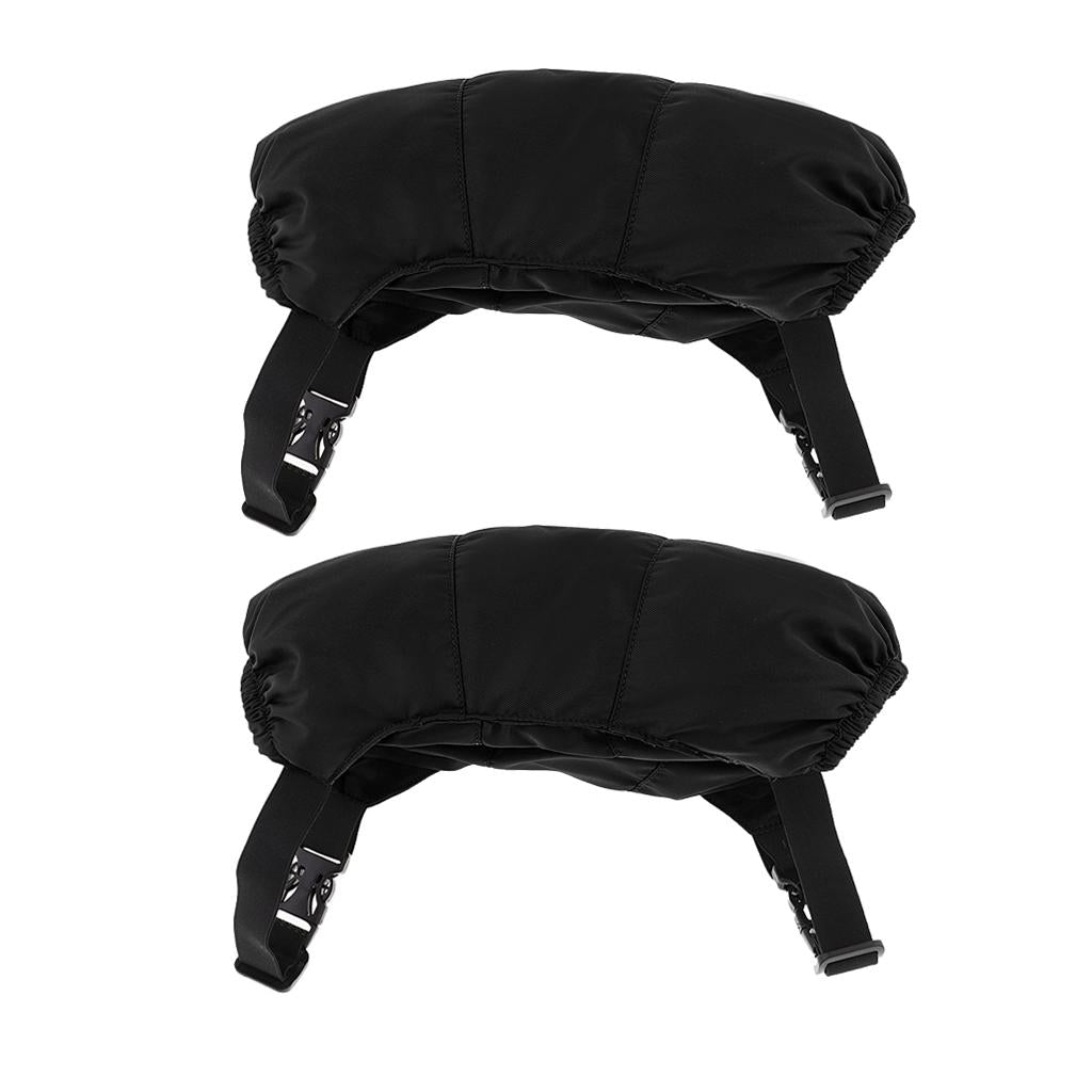 Adjustable Down Knee Pads Windproof Warm Cycling Knee Support Sleeve Black
