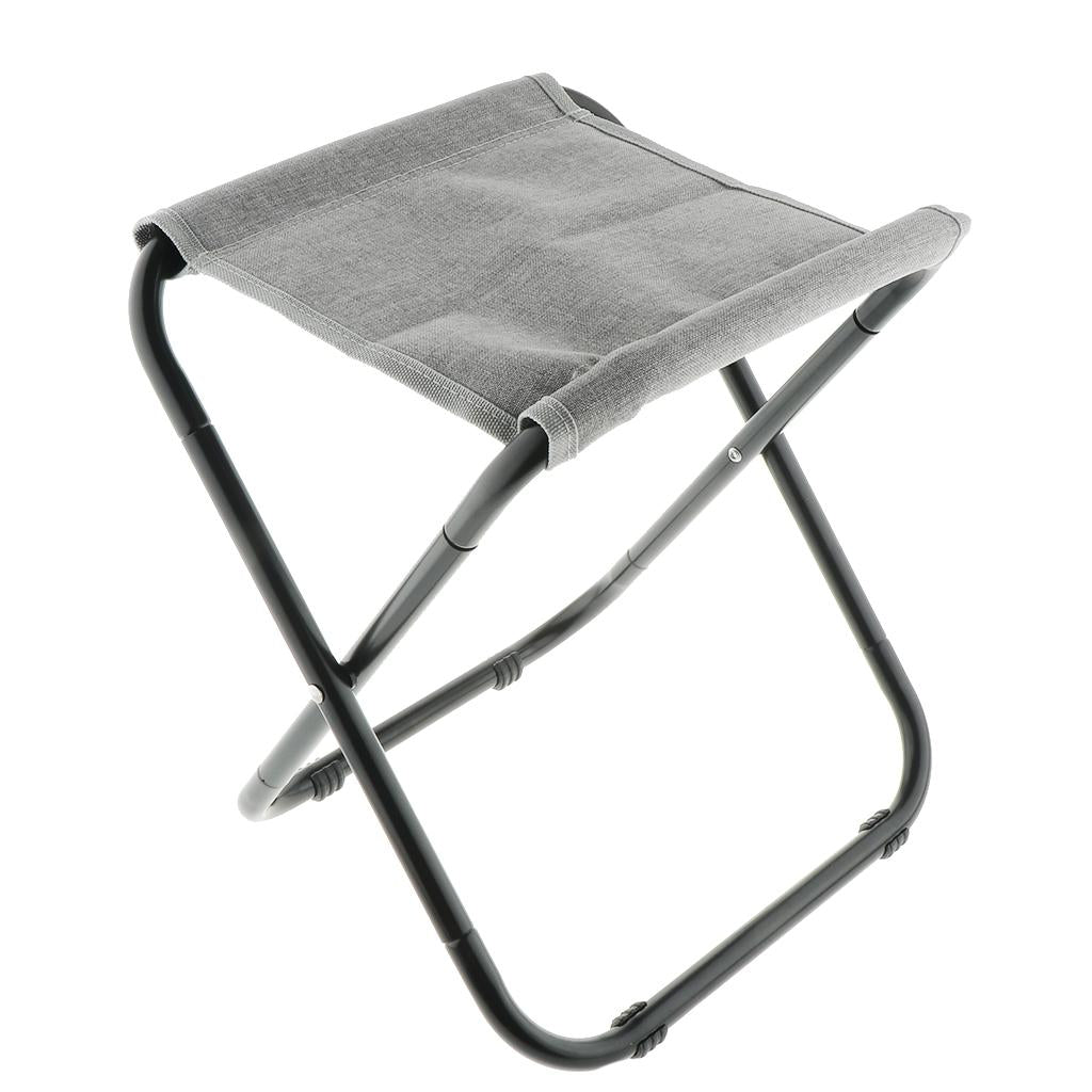 Outdoor Folding Chair Hiking Fishing Camping Chair Portable Seat Stool Gray