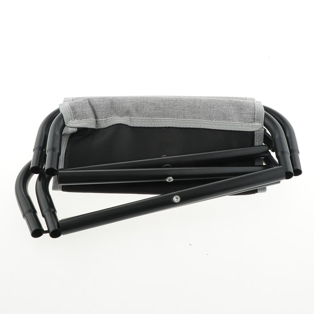 Outdoor Folding Chair Hiking Fishing Camping Chair Portable Seat Stool Gray
