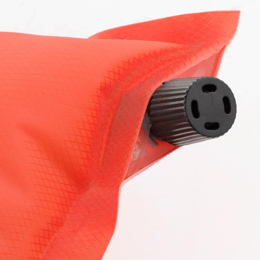 Outdoor Self Inflatable Camping Pillow Travel Airplane Air Cushion Orange